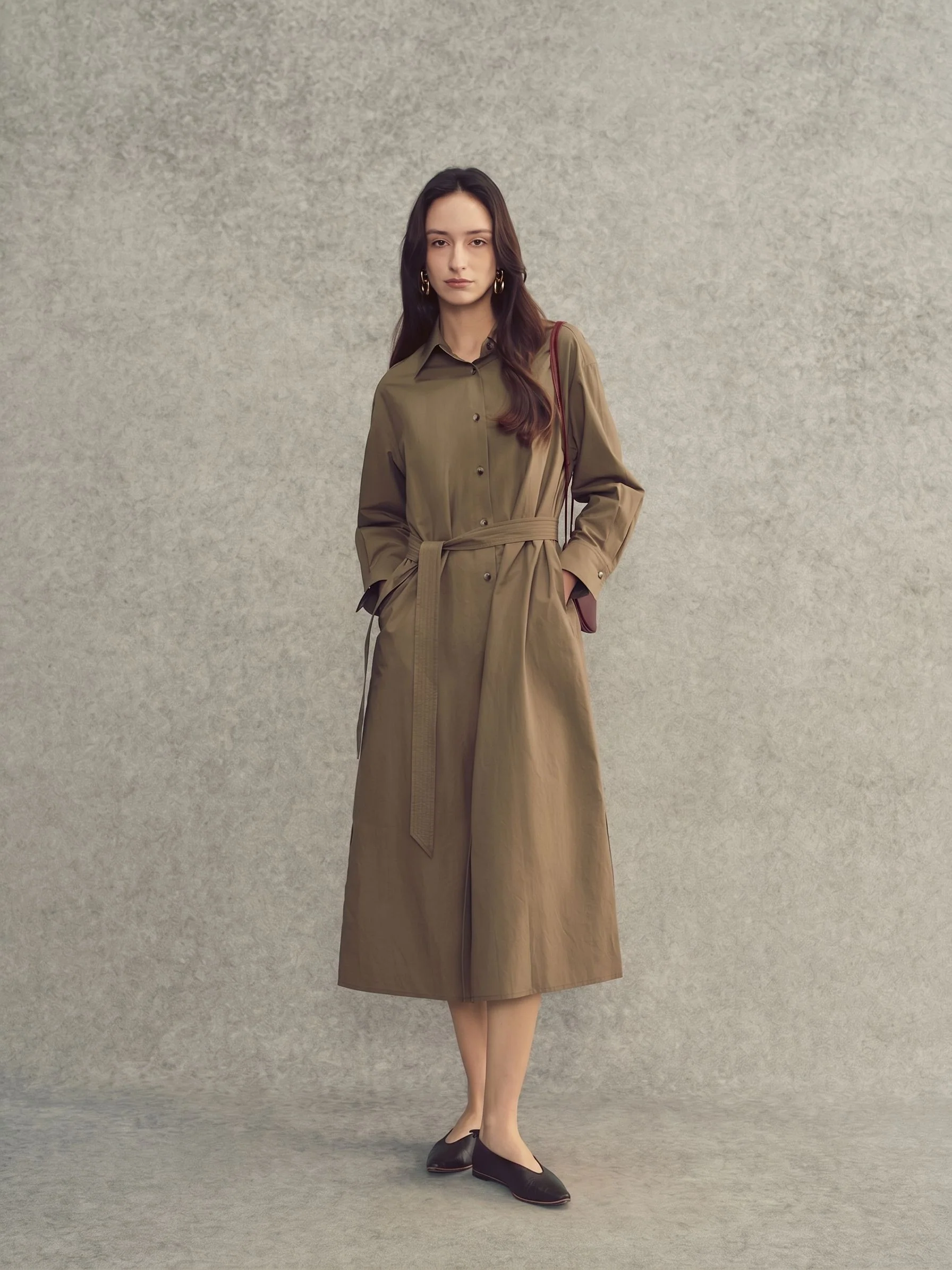 Belted Midi Shirtdress - Image 4