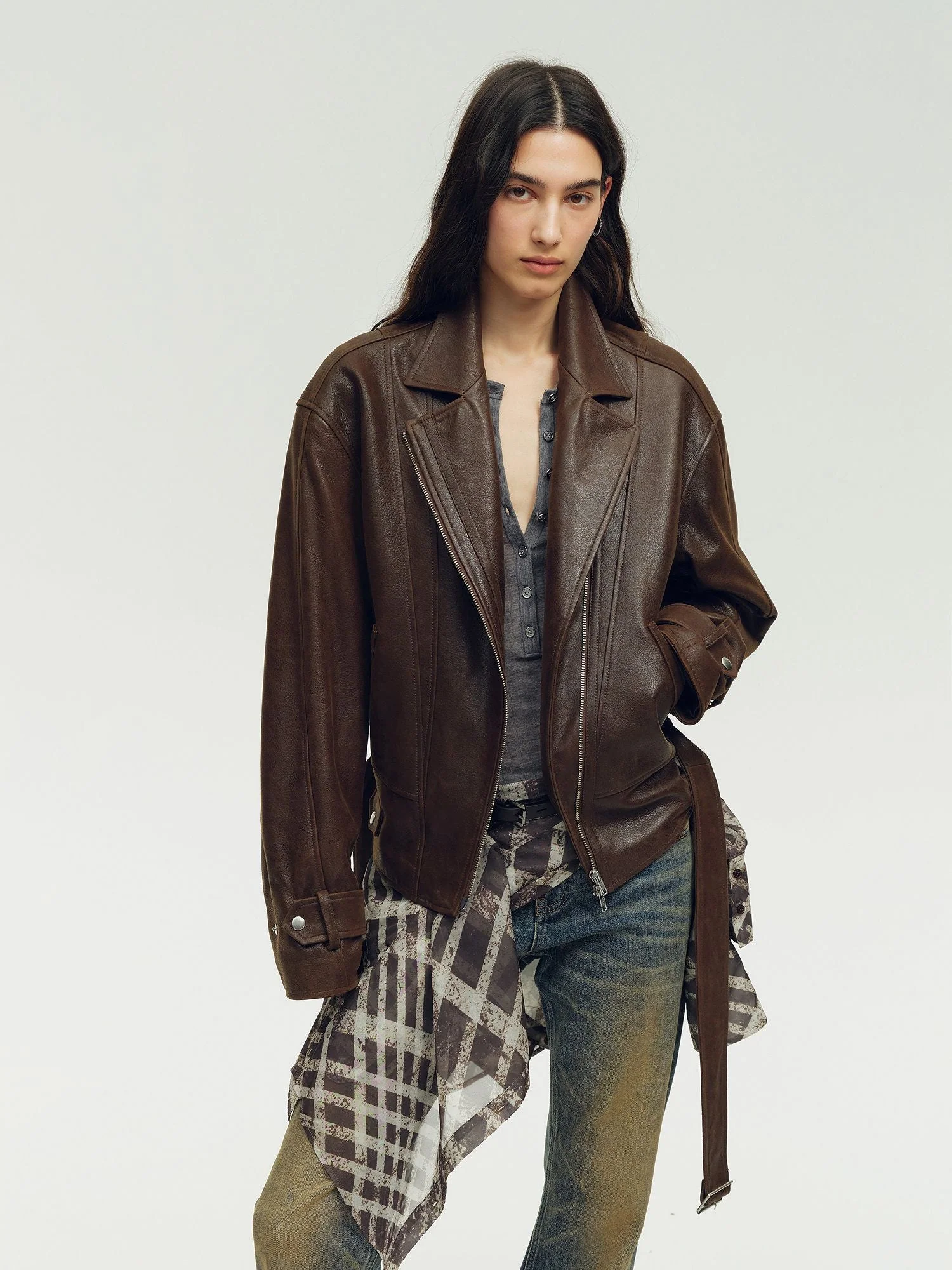 Belted Moto Jacket - Image 5