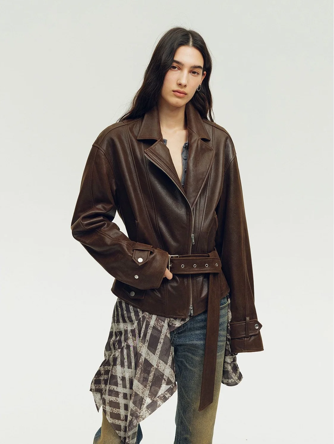 Belted Moto Jacket - Image 8