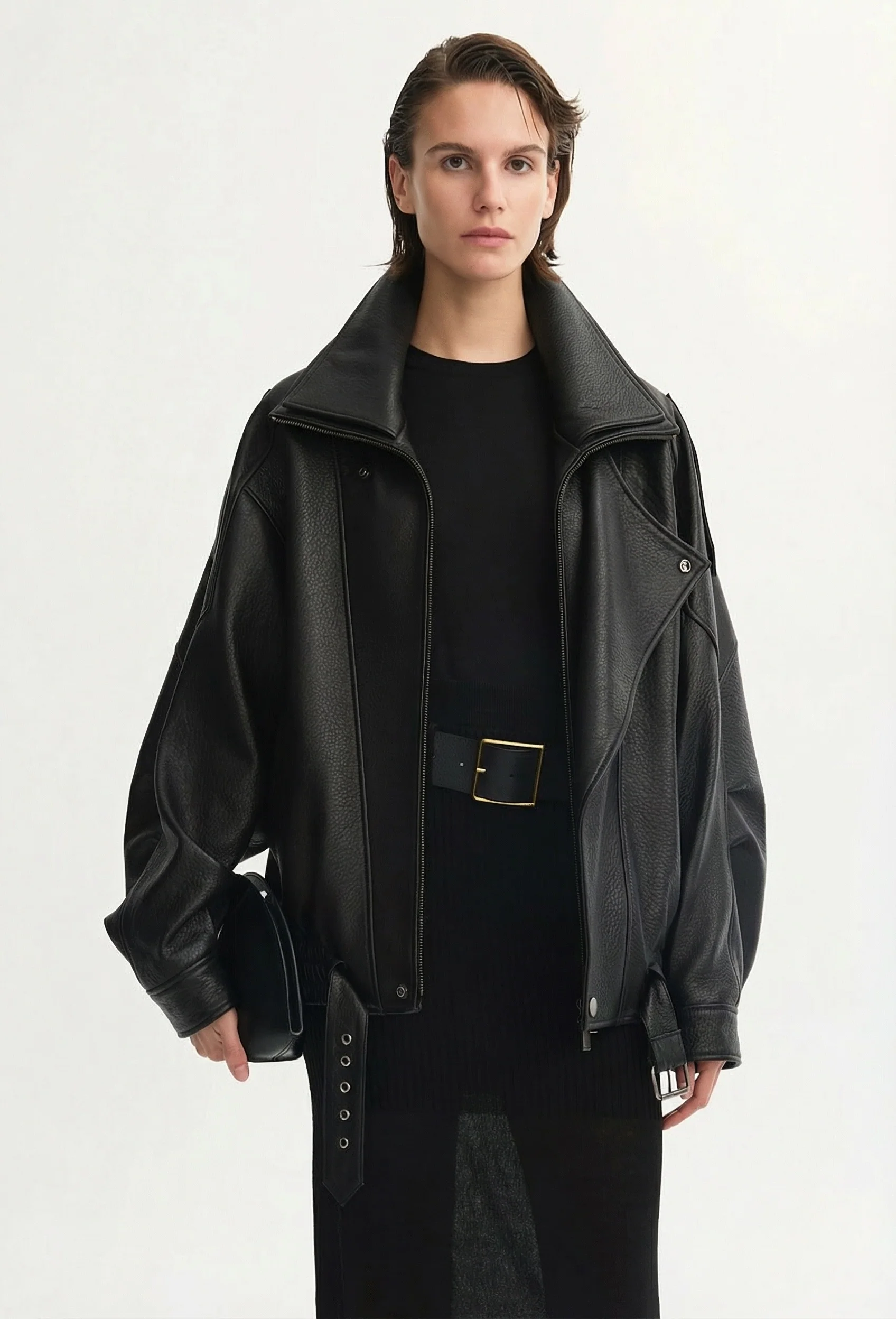 Belted Moto Jacket - Image 2