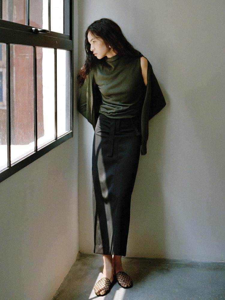 Belted Pocket Maxi Skirt - Image 2