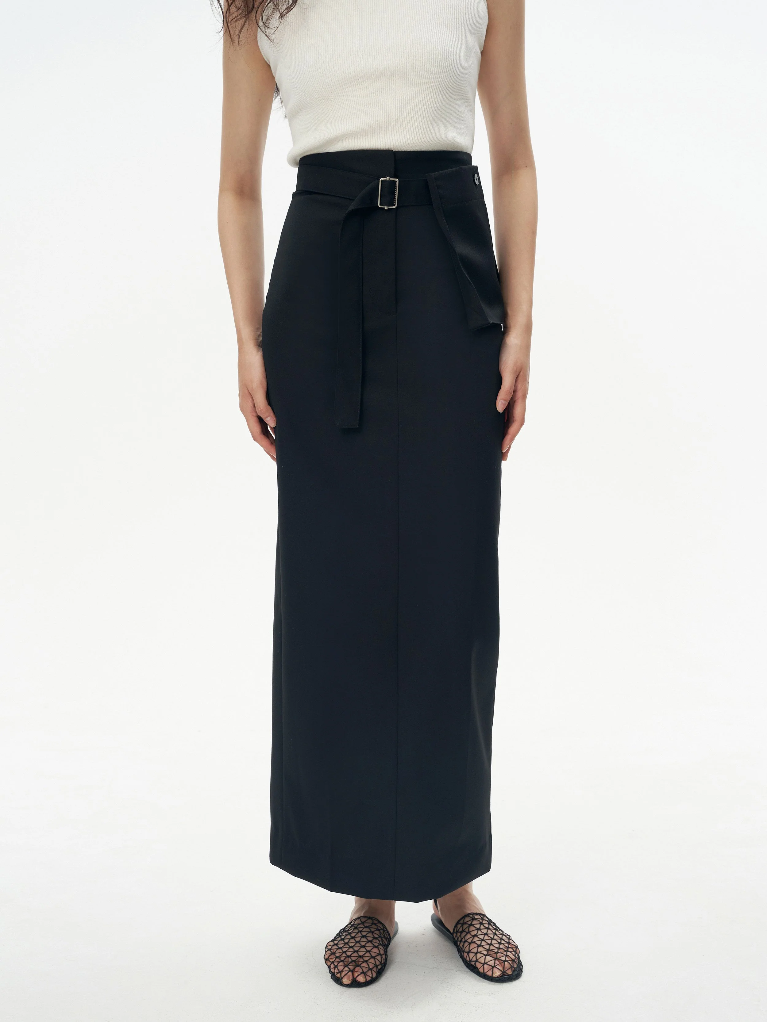 Belted Pocket Maxi Skirt - Image 5
