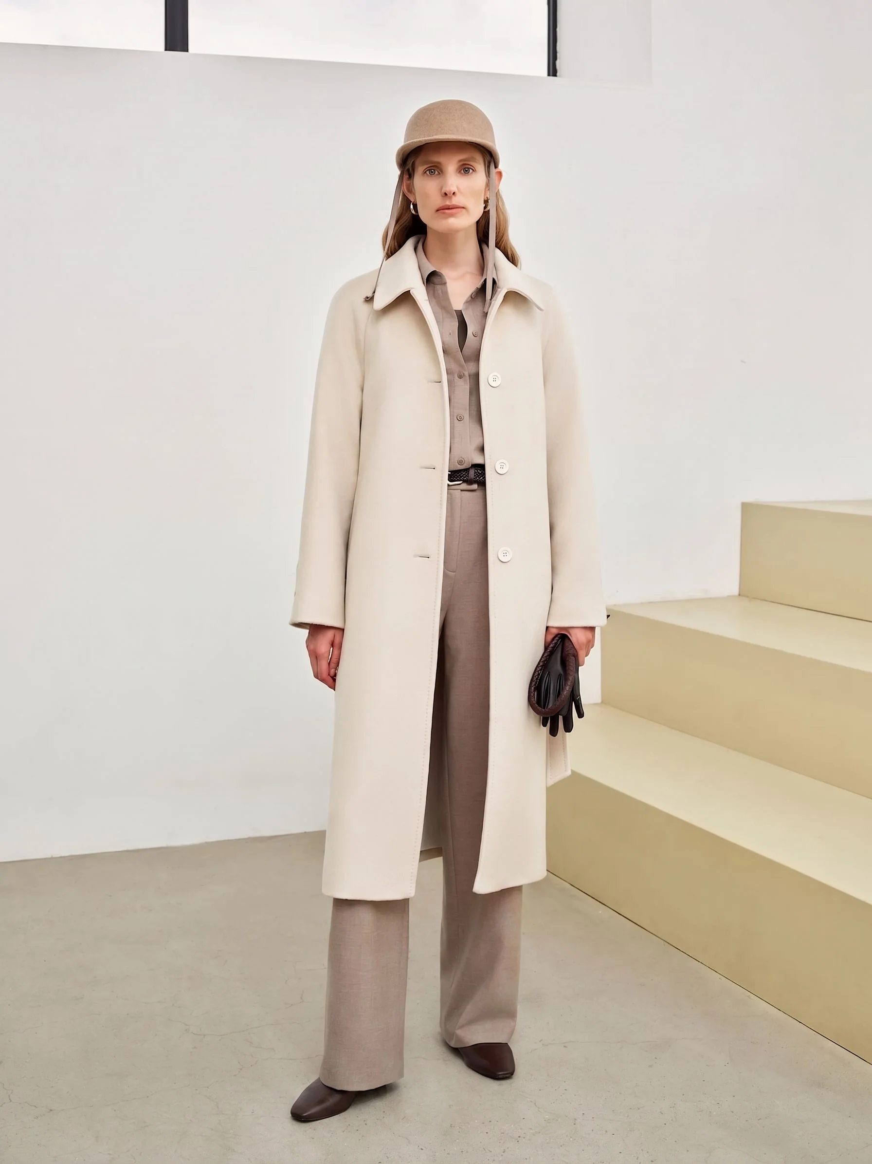 Belted Raglan Coat