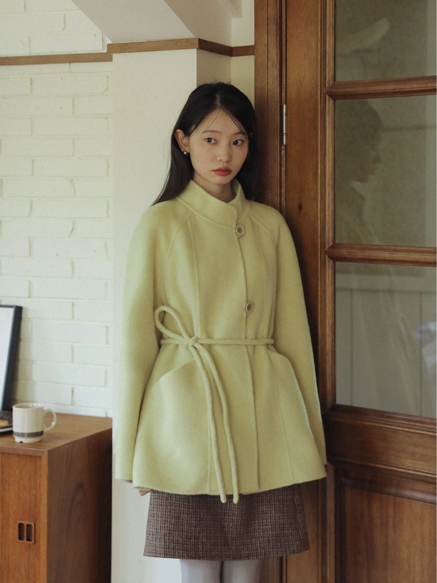 Belted Raglan Coat