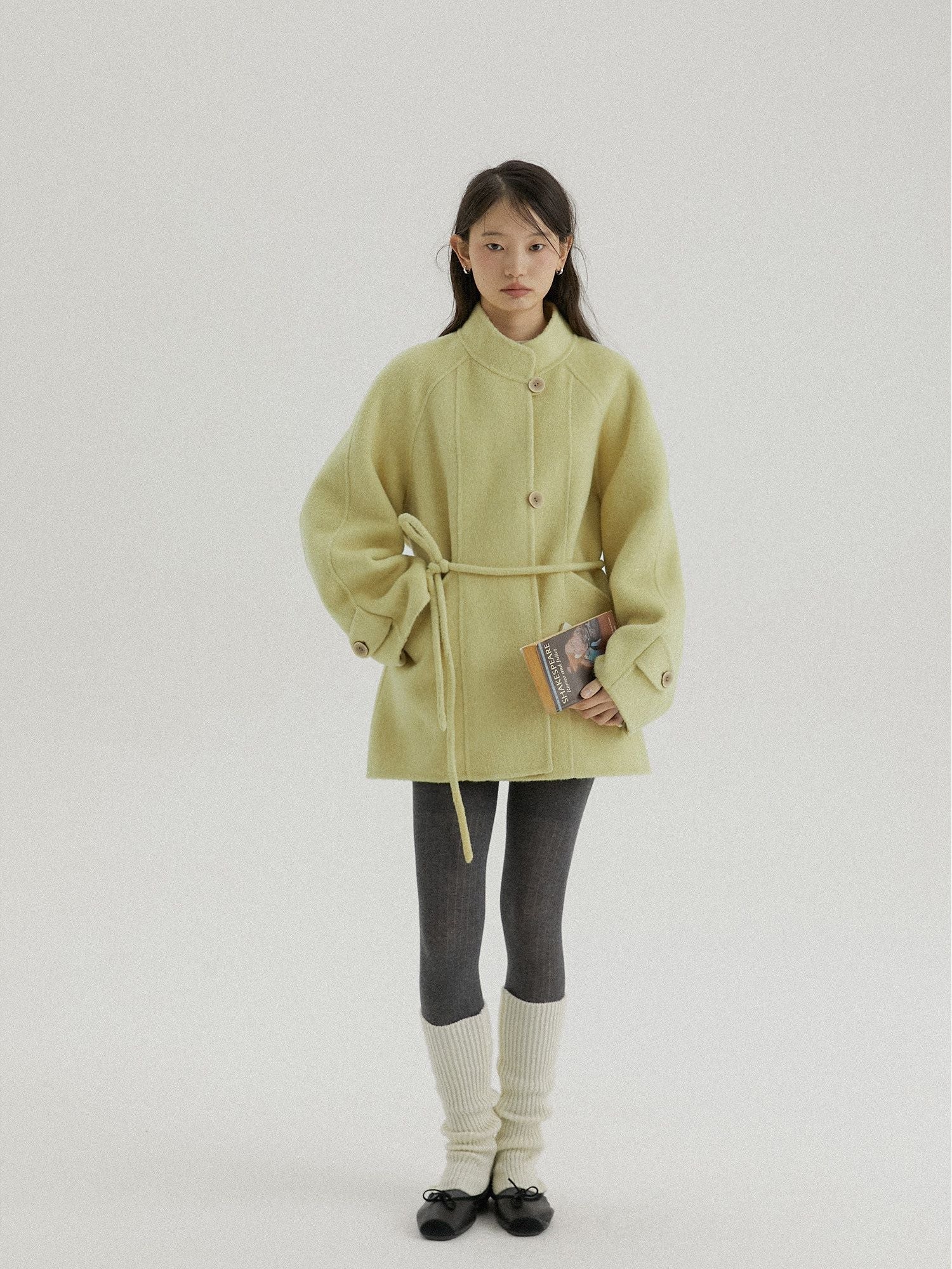 Belted Raglan Coat - Image 4