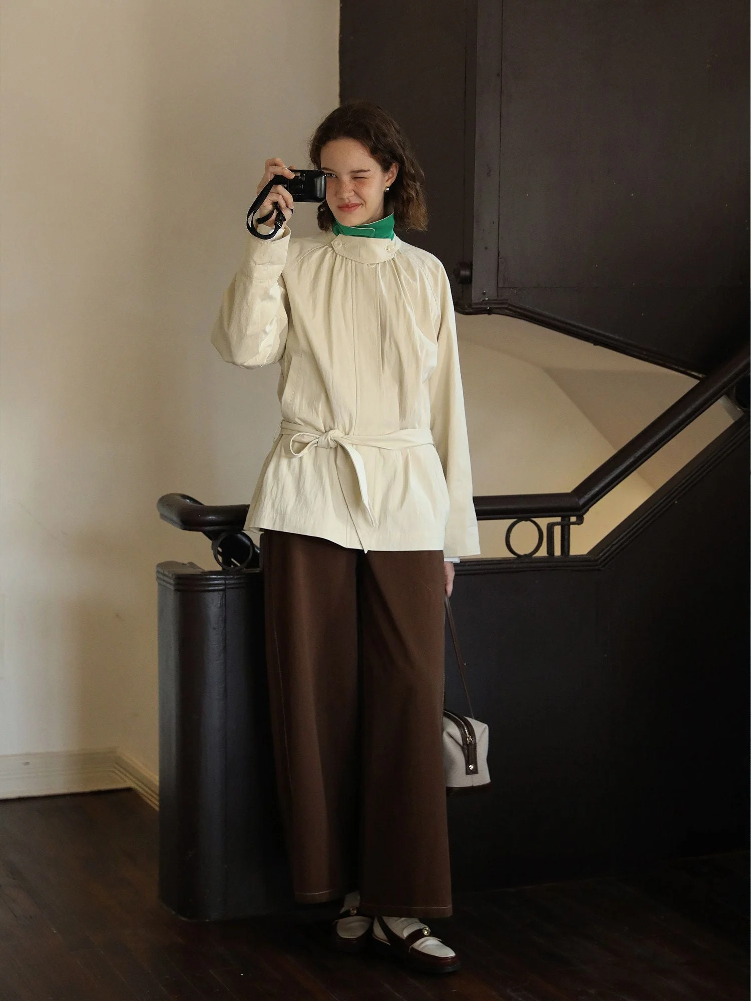 Belted Raglan Jacket
