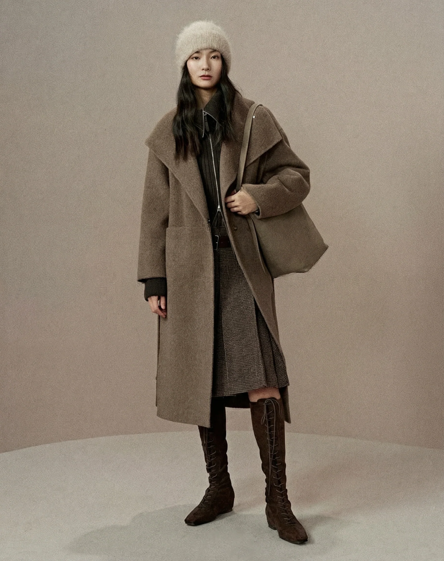 Belted Shawl Coat
