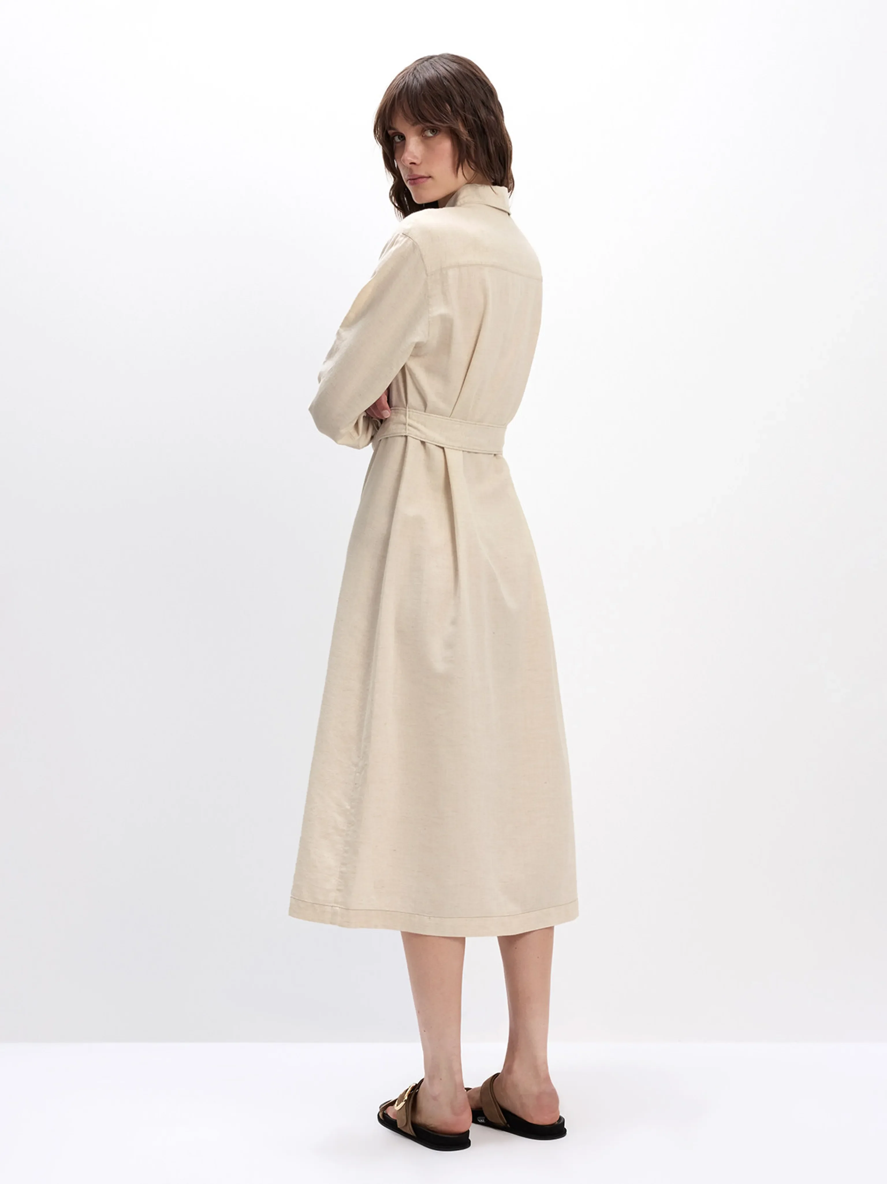Belted Shirt Dress - Image 6