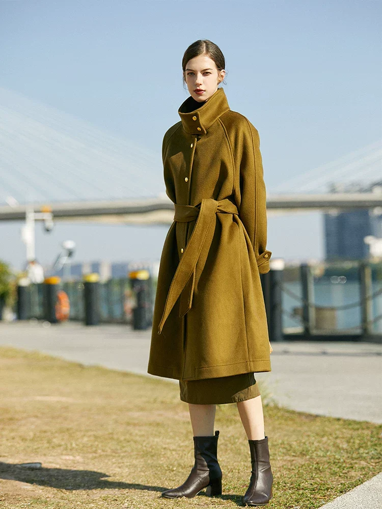 Belted Stand-Collar Coat - Image 2