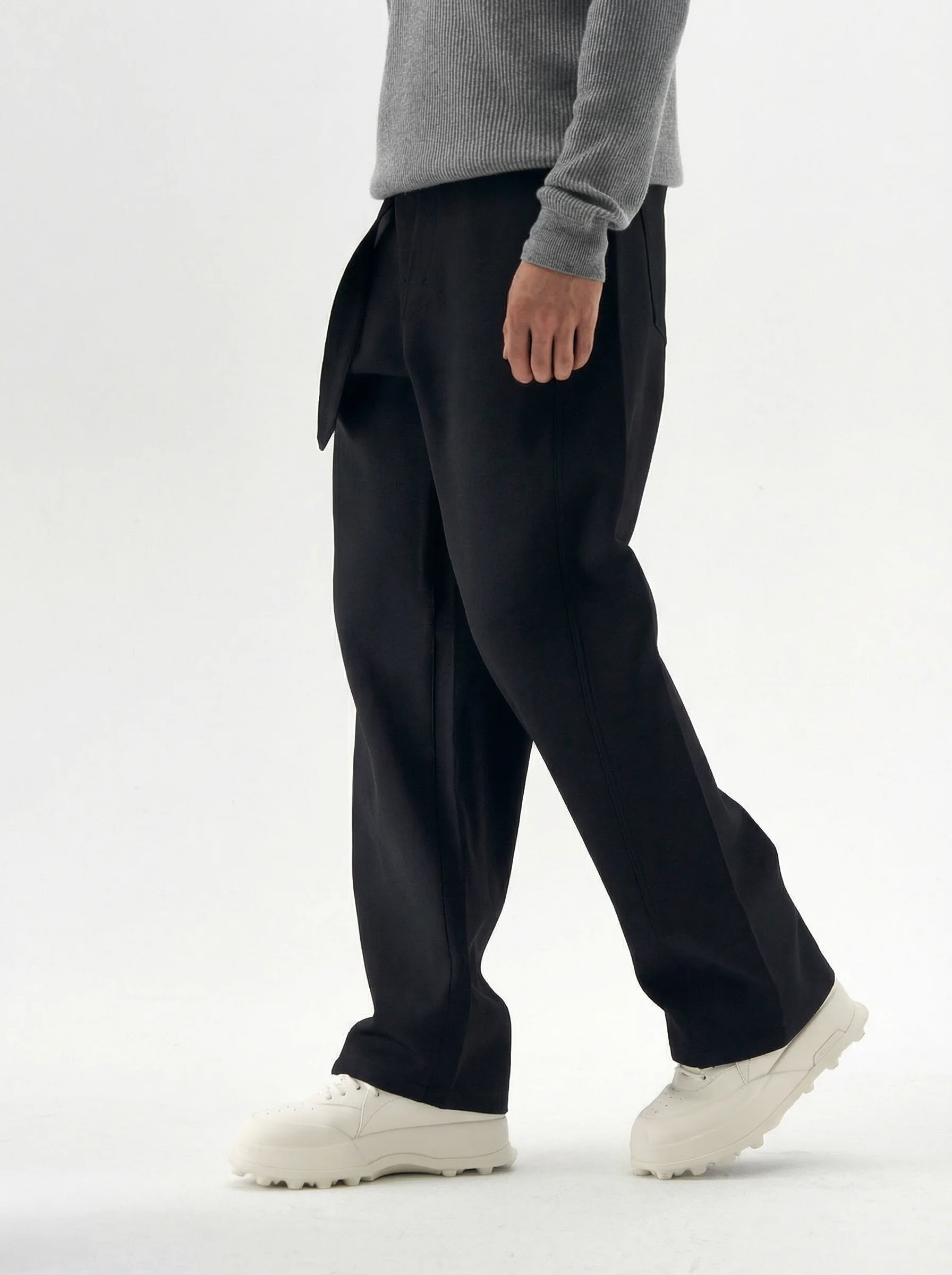 Belted Straight Trousers - Image 4