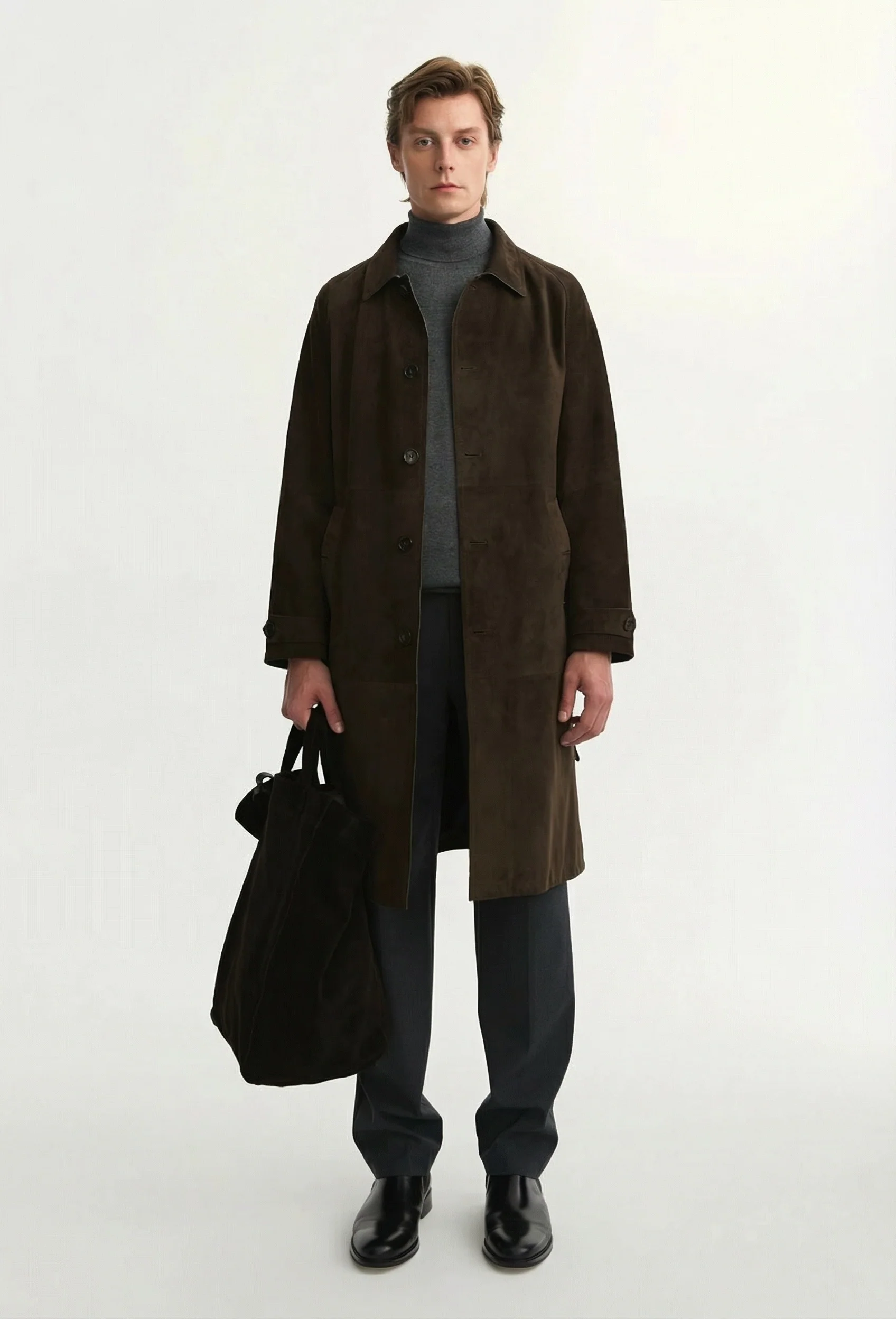 Belted Suede Coat - Image 2