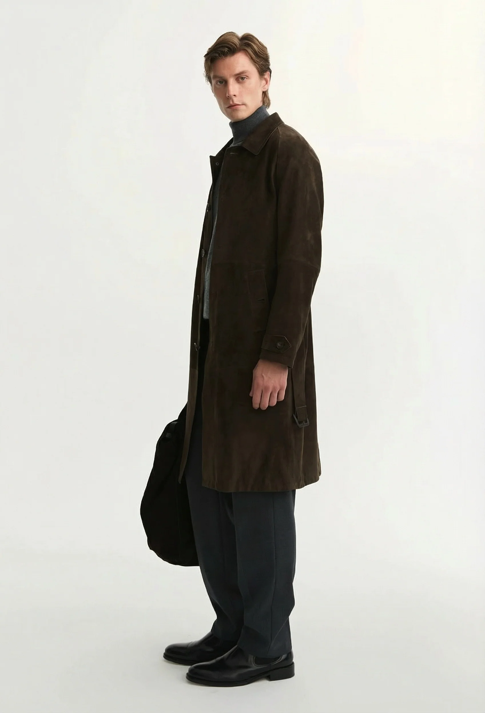 Belted Suede Coat - Image 3