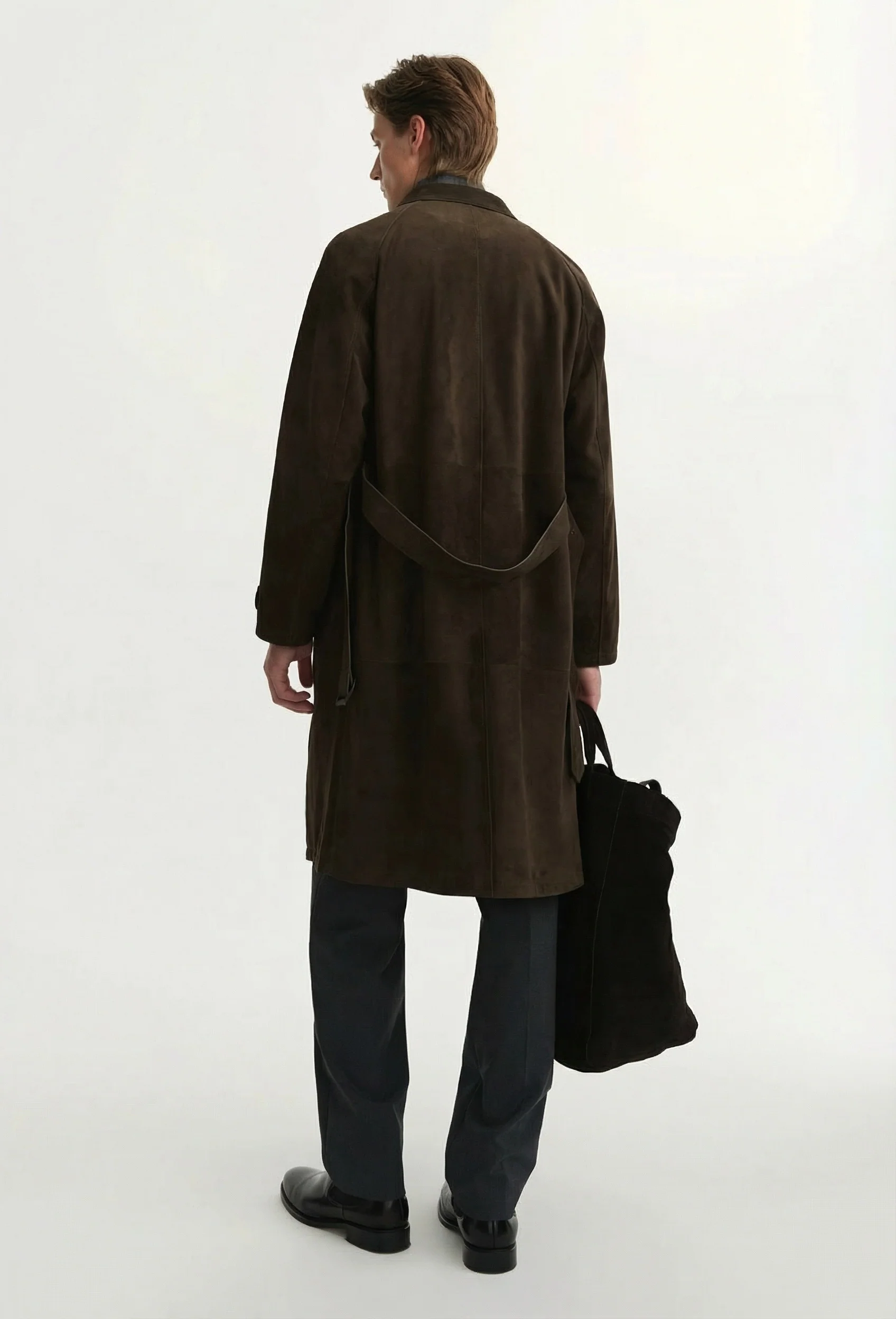 Belted Suede Coat - Image 4