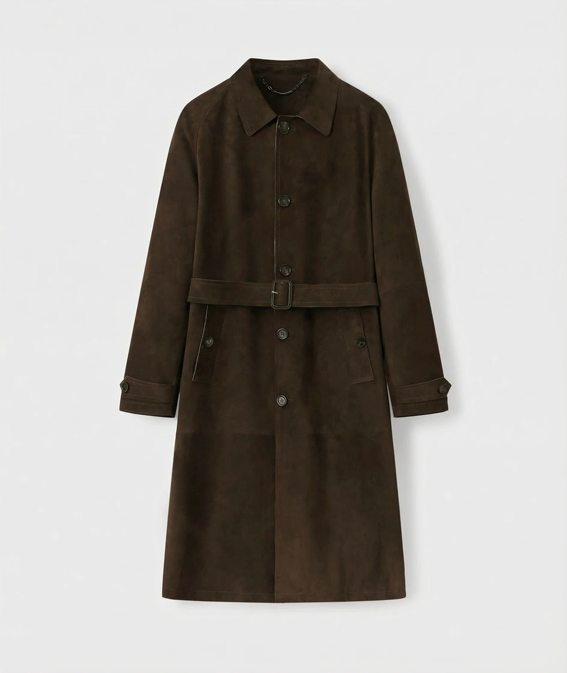 Belted Suede Coat - Image 5