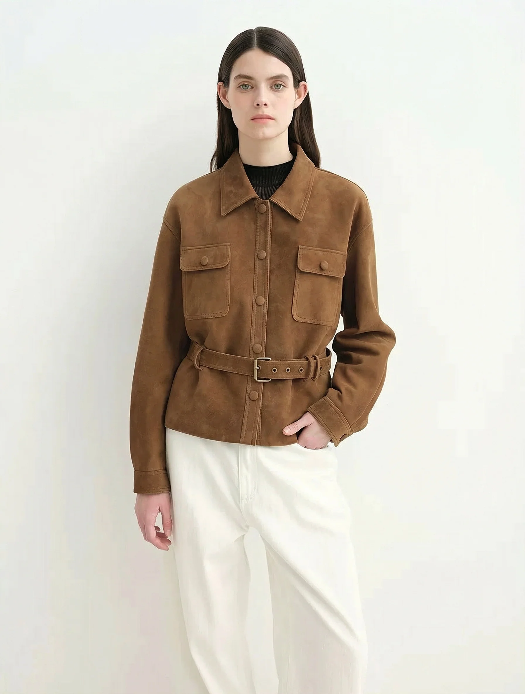 Belted Suede Jacket - Image 2