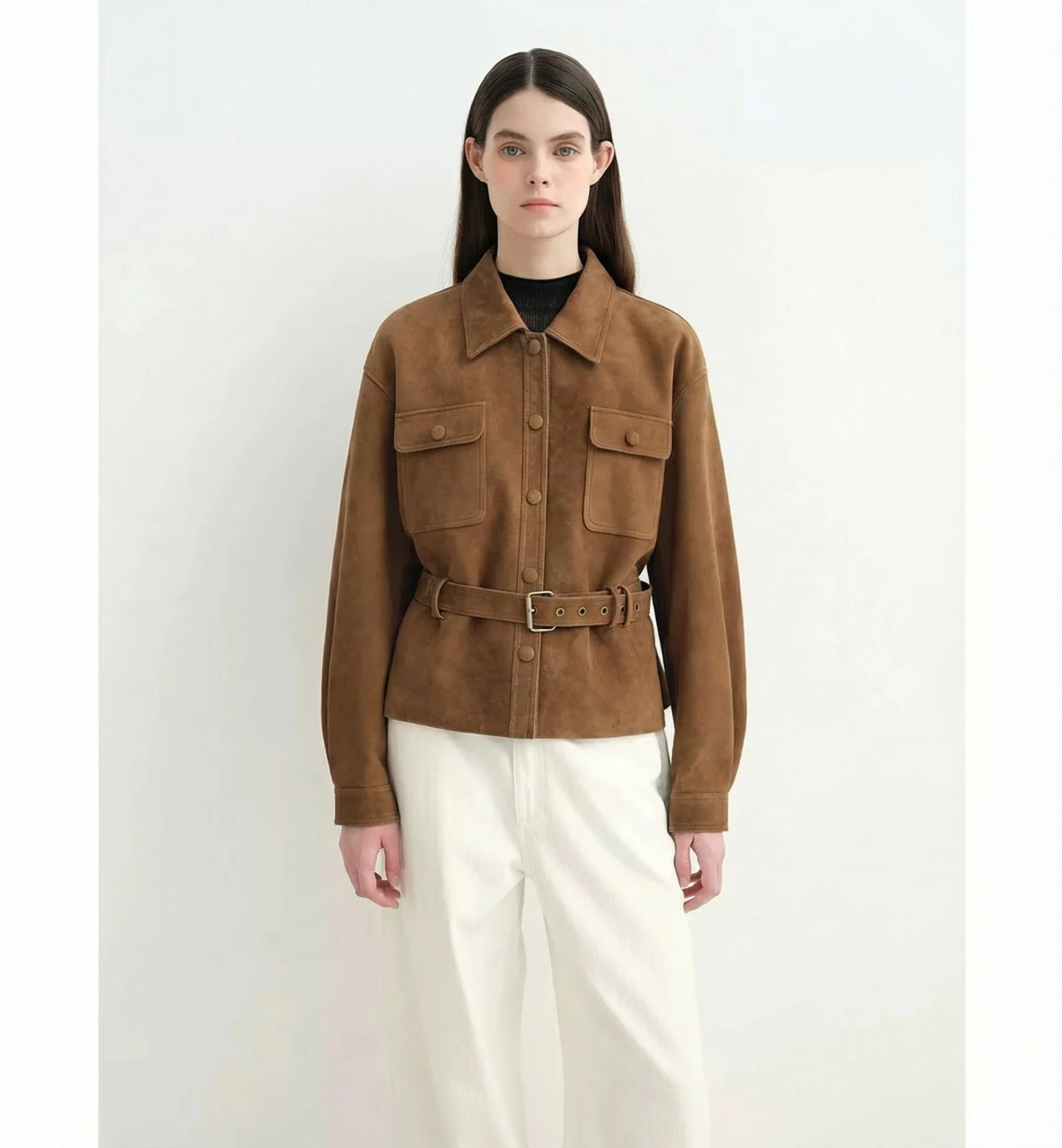 Belted Suede Jacket - Image 3