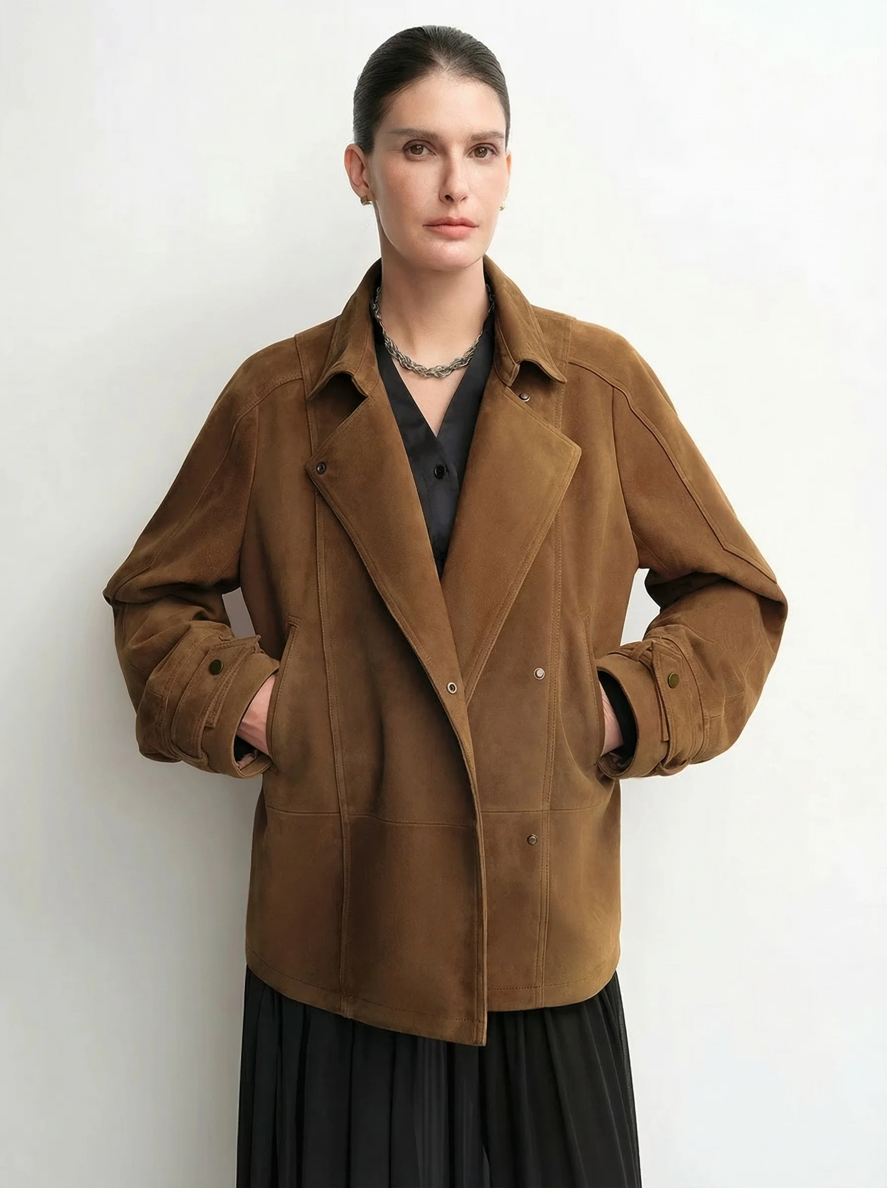 Belted Suede Jacket