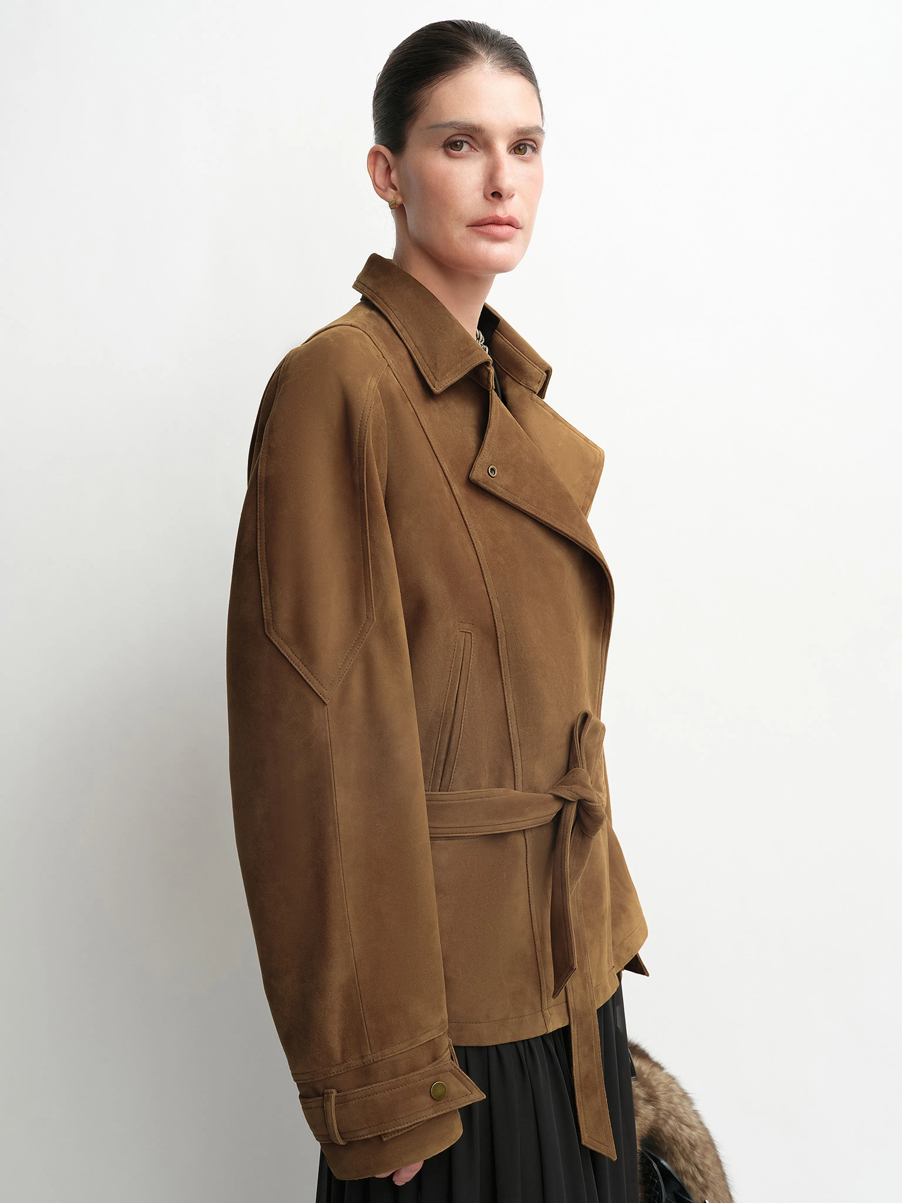 Belted Suede Jacket - Image 4