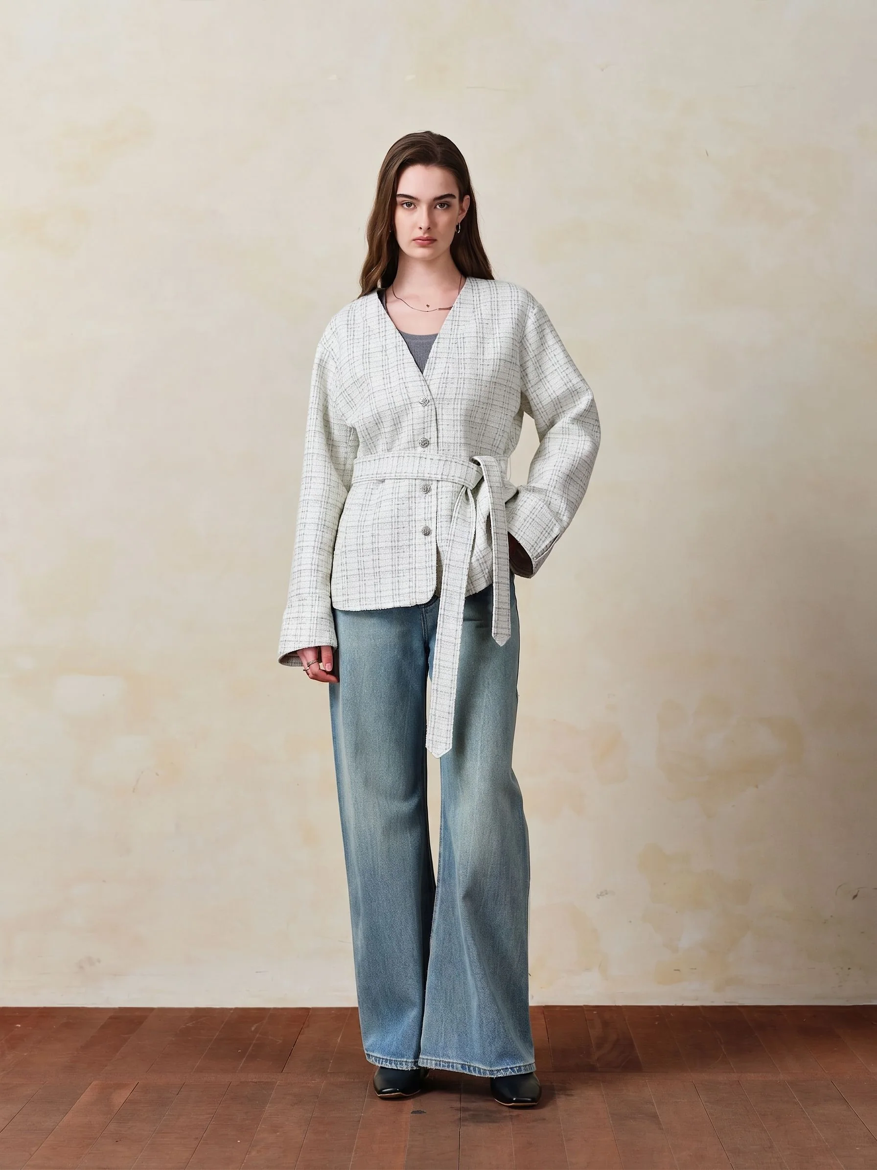 Belted Tweed Jacket - Image 4