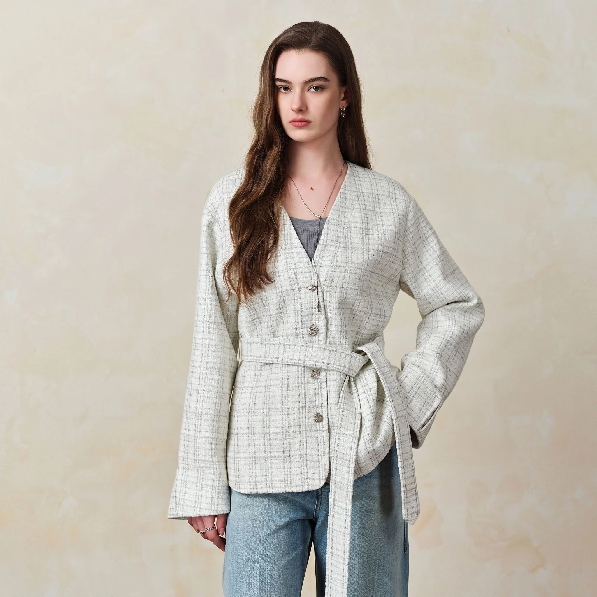 Belted Tweed Jacket - Image 5