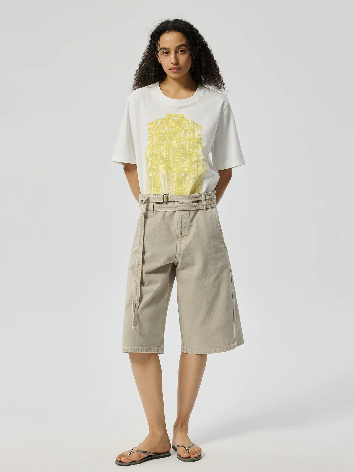 Belted Twill Bermuda Shorts - Image 2