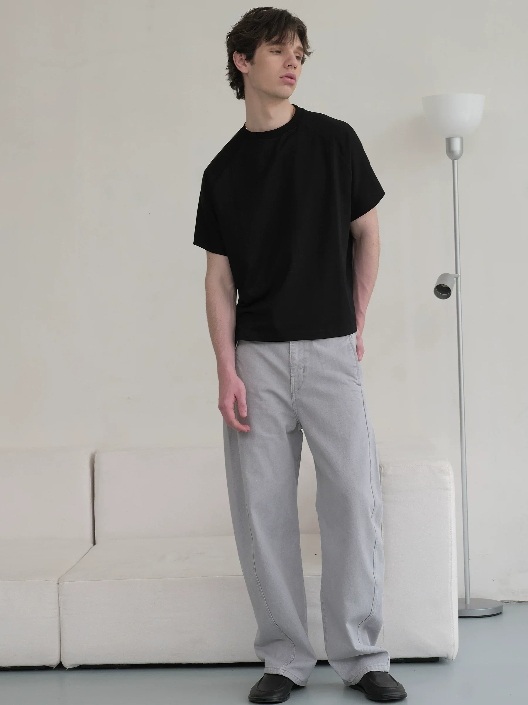 Belted Twill Trousers