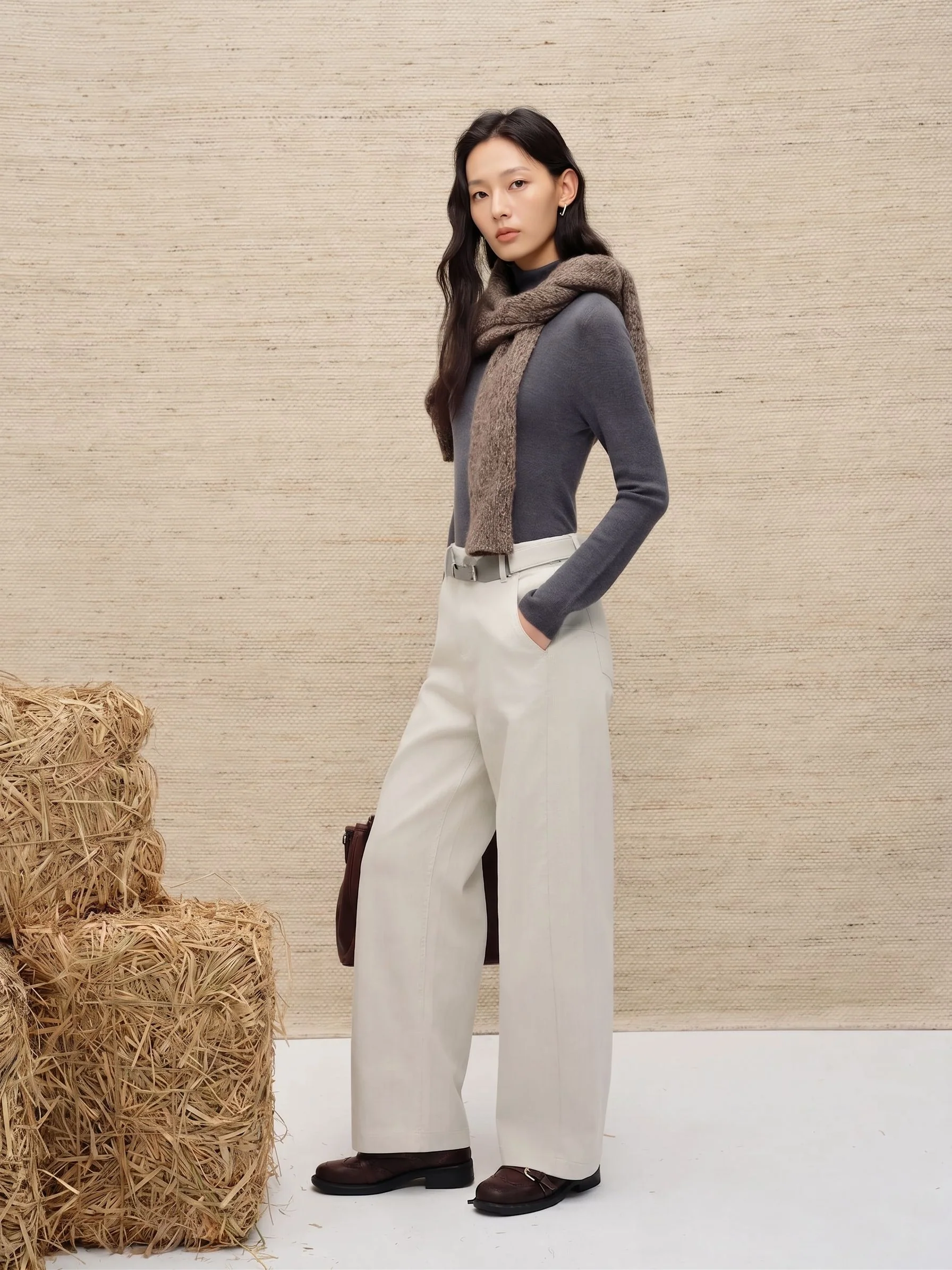 Belted Wide-Leg Pants - Image 2