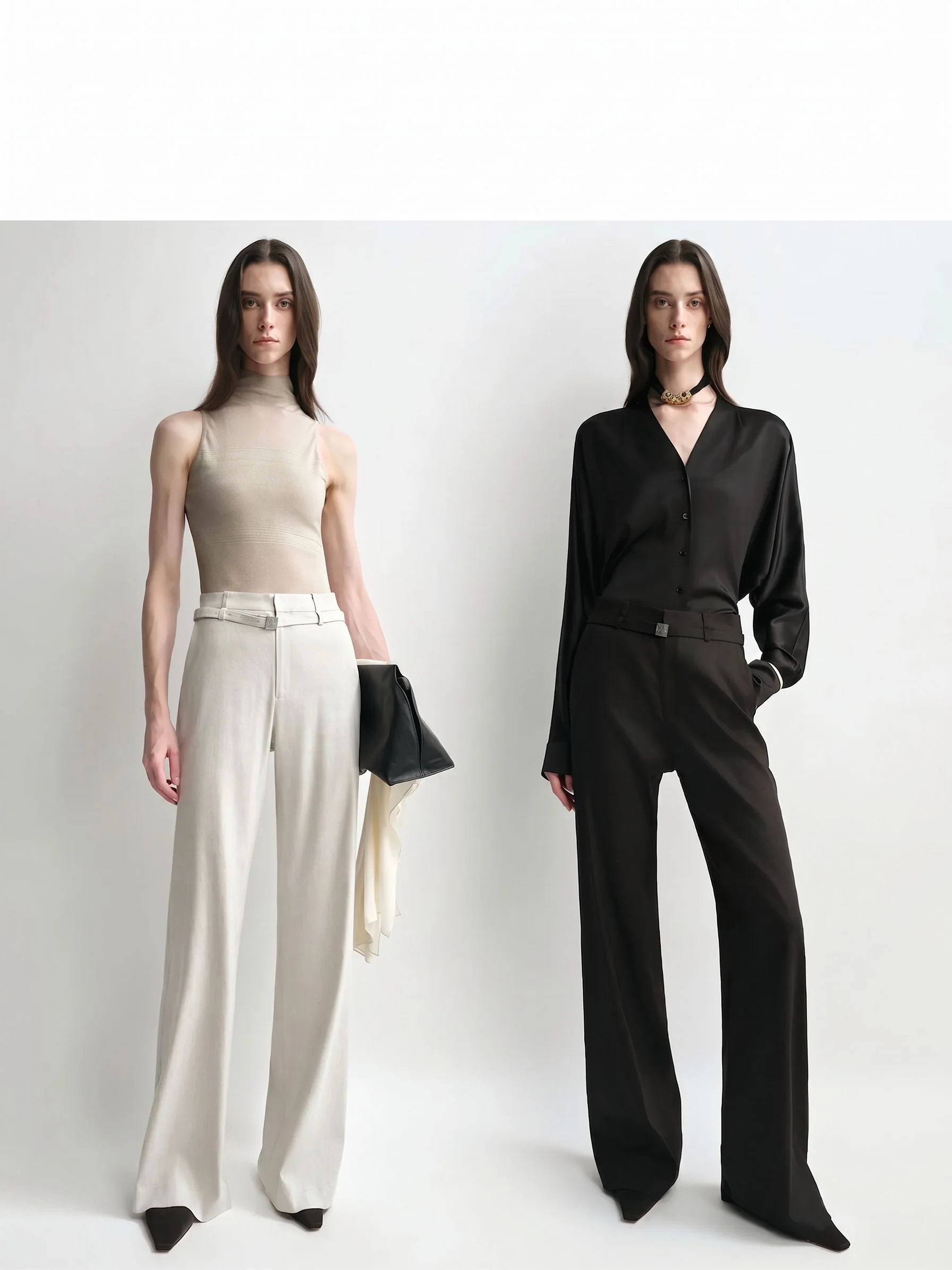 Belted Wide-Leg Trousers - Image 2