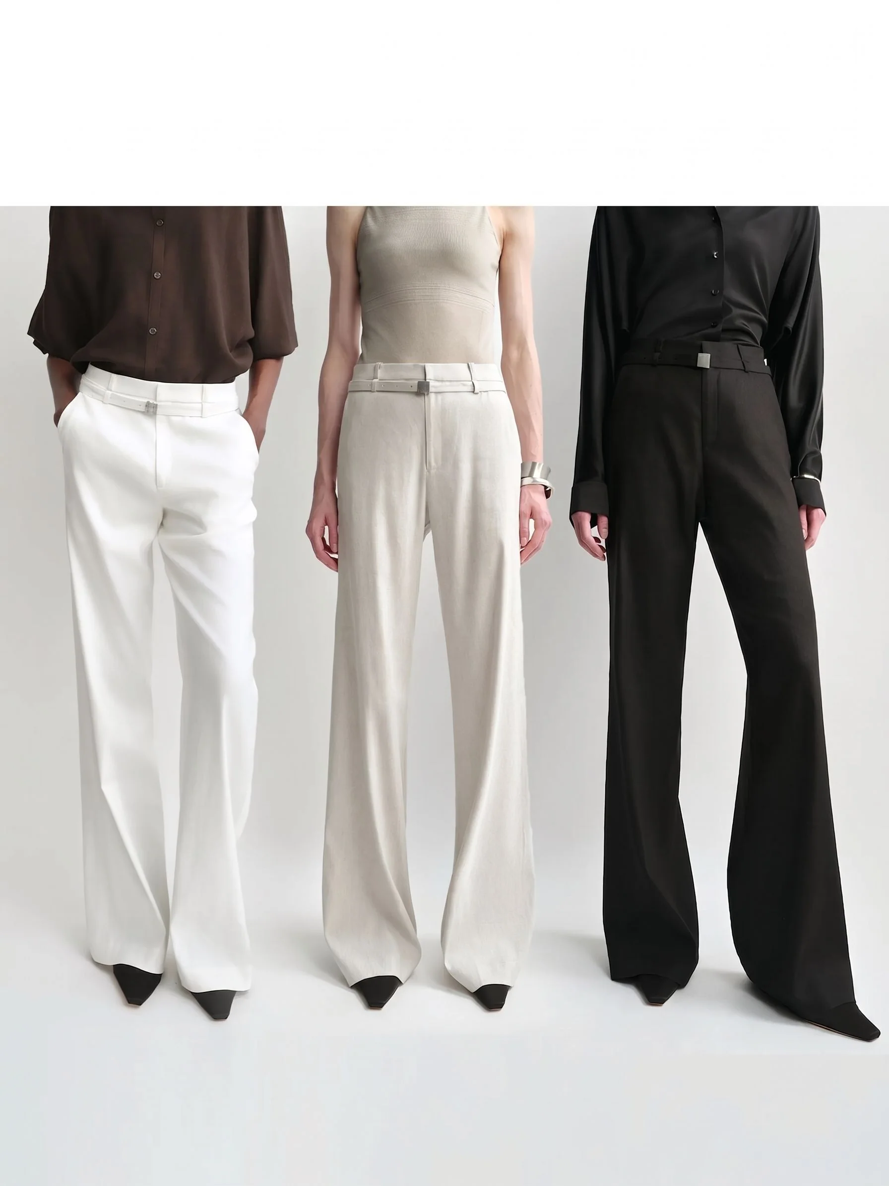 Belted Wide-Leg Trousers - Image 4