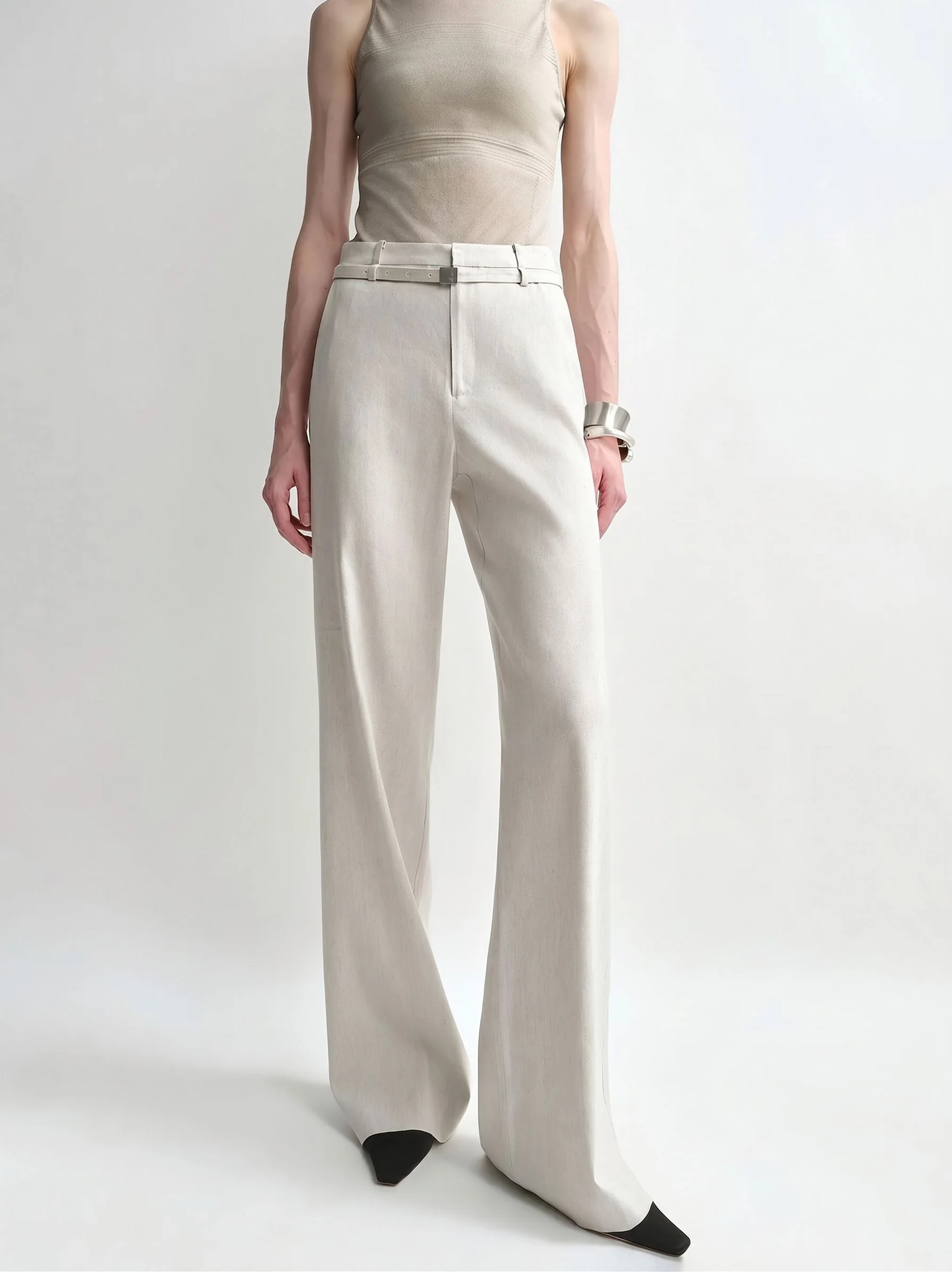 Belted Wide-Leg Trousers - Image 5