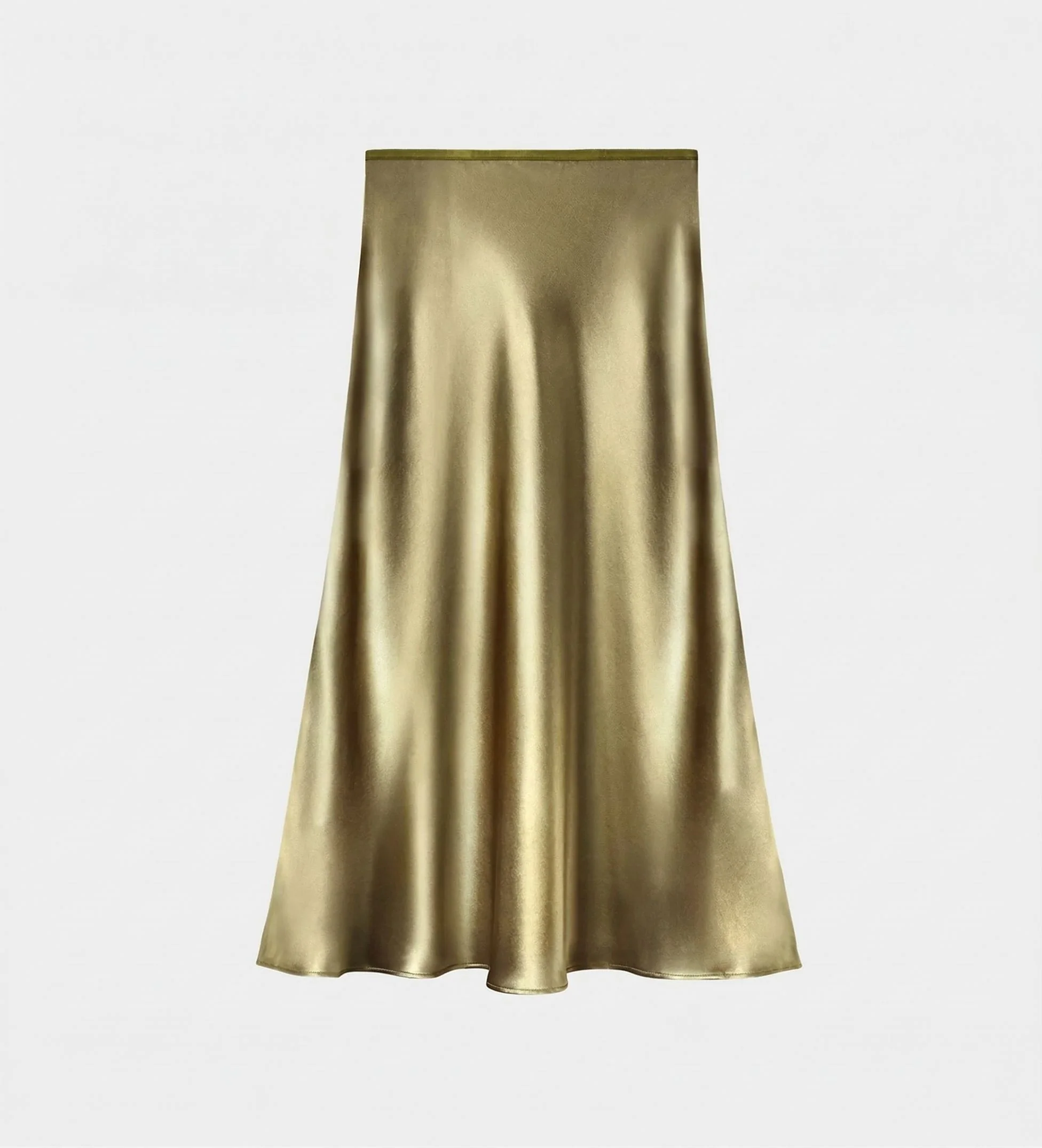 Bias Satin A-Line Skirt - Image 10