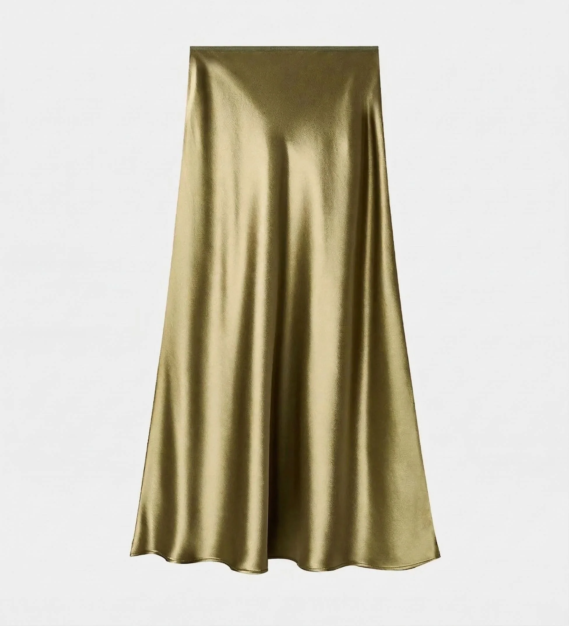 Bias Satin A-Line Skirt - Image 14