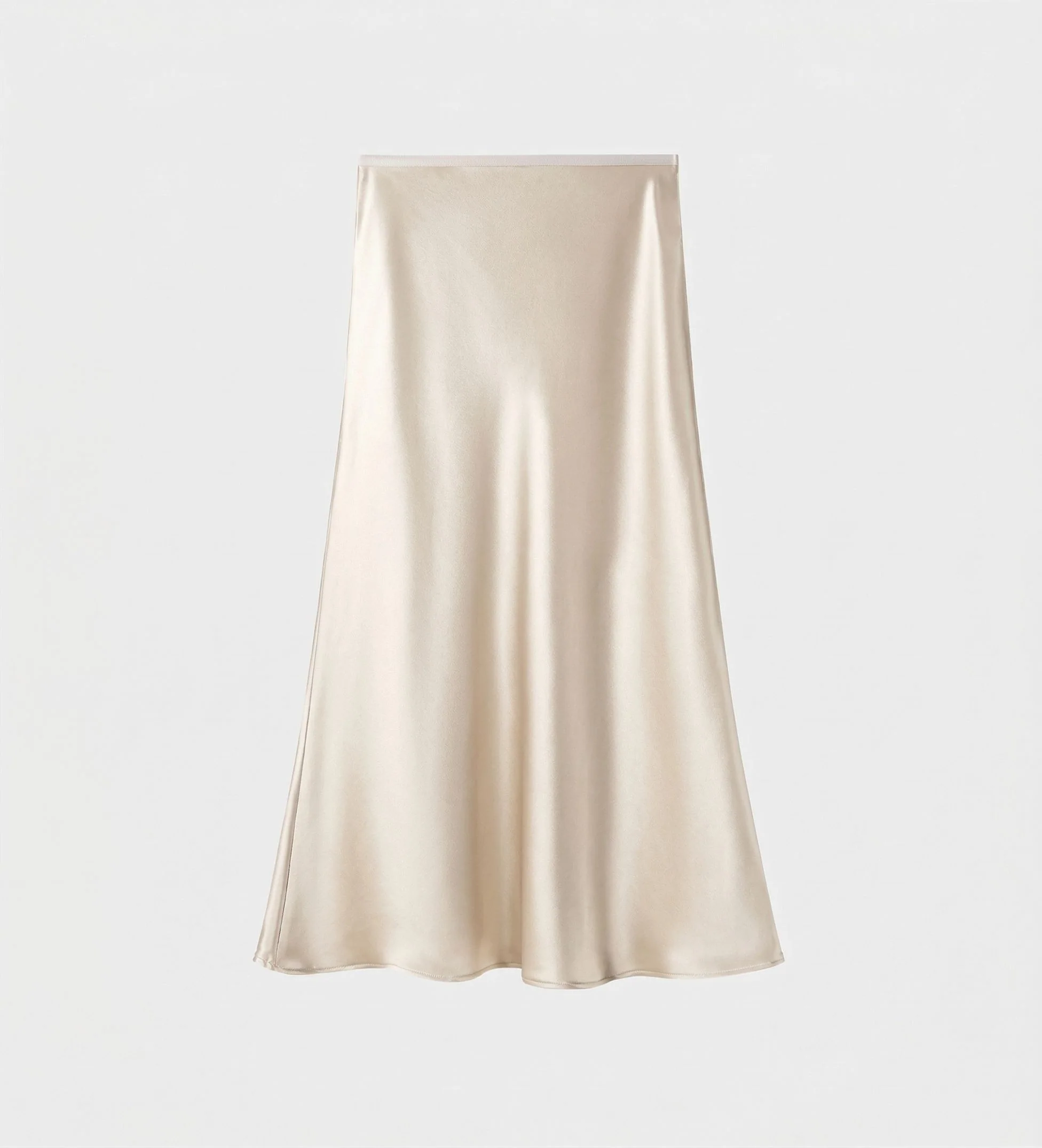 Bias Satin A-Line Skirt - Image 16