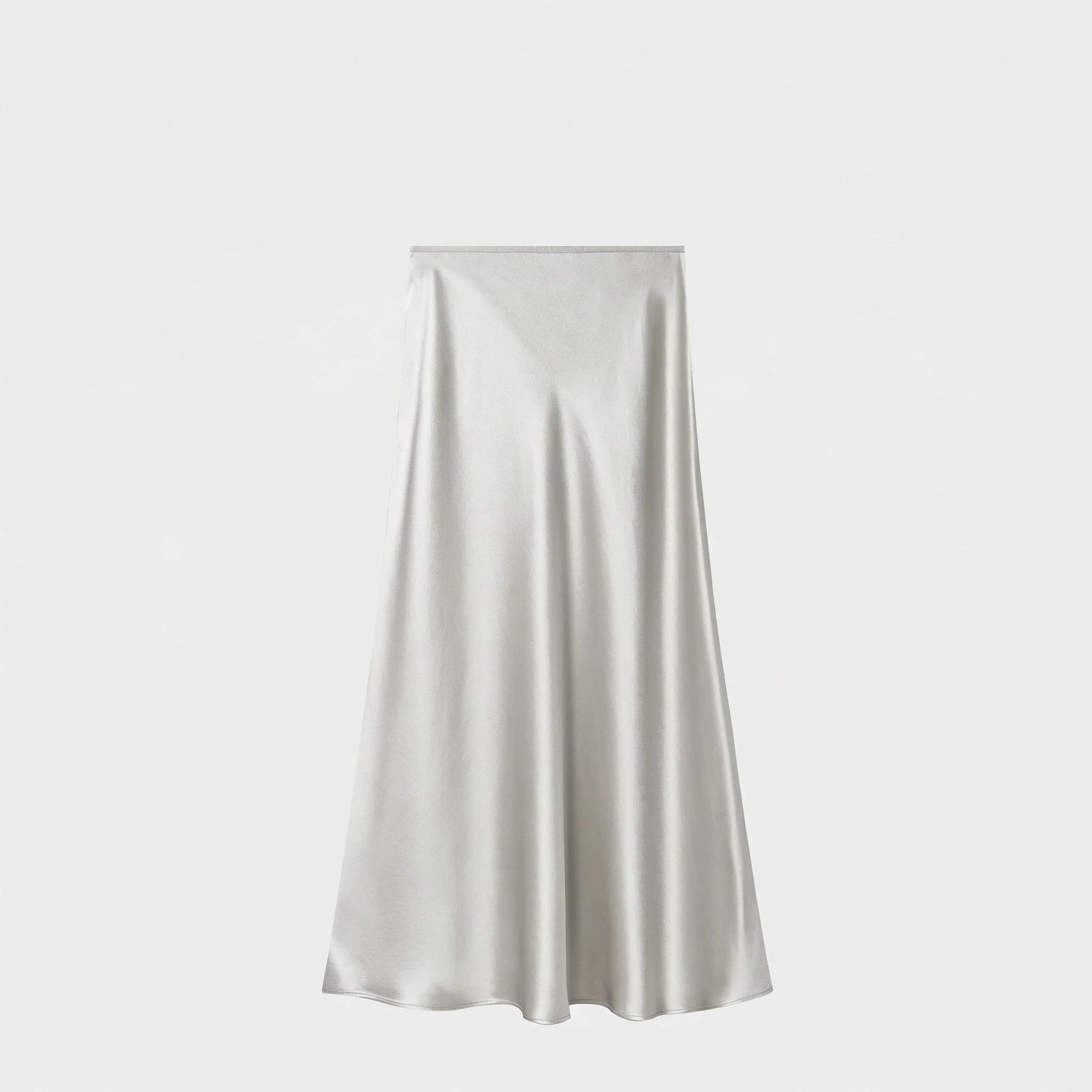 Bias Satin A-Line Skirt - Image 20