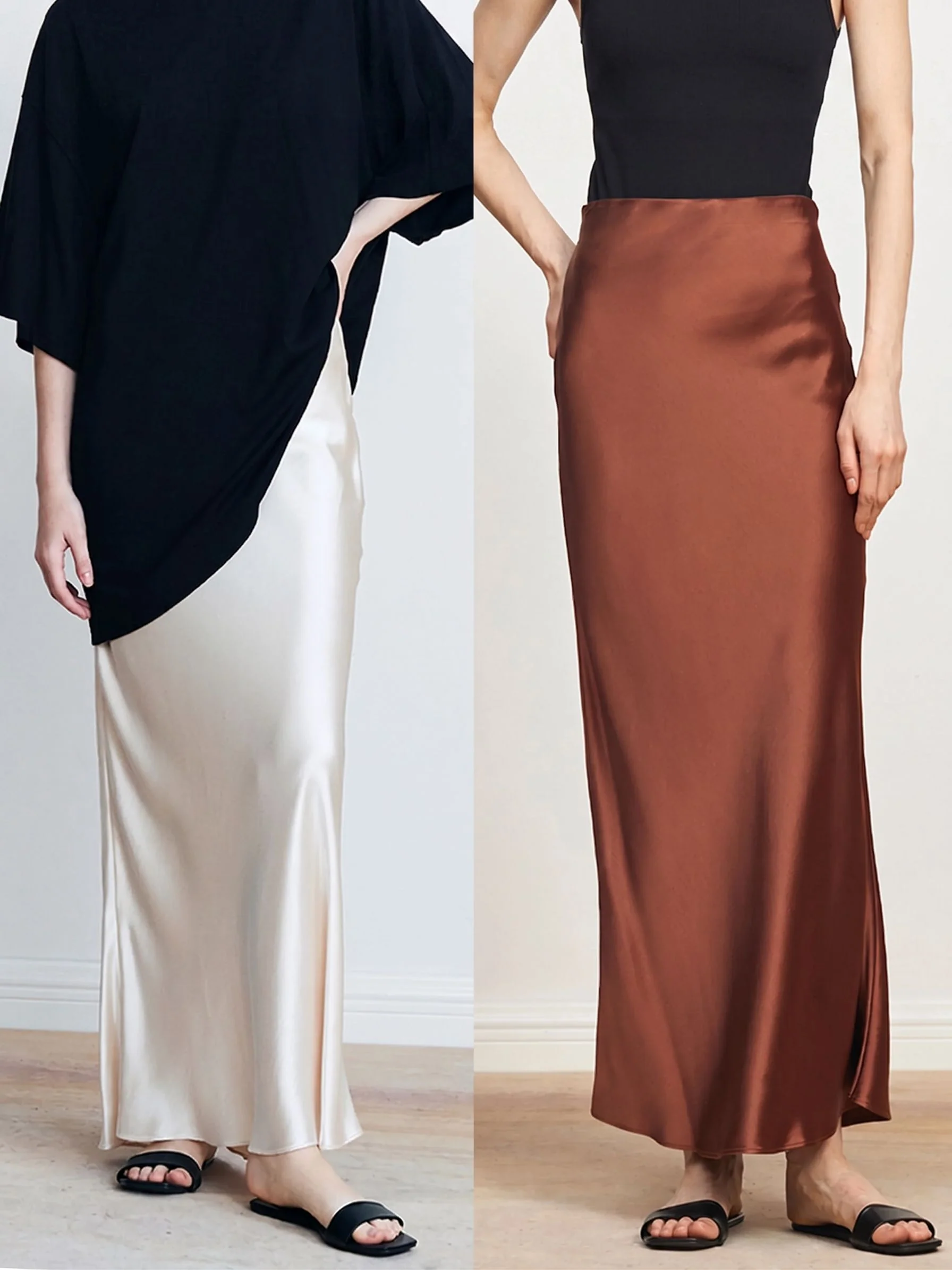 Bias Satin Maxi Skirt - Image 2