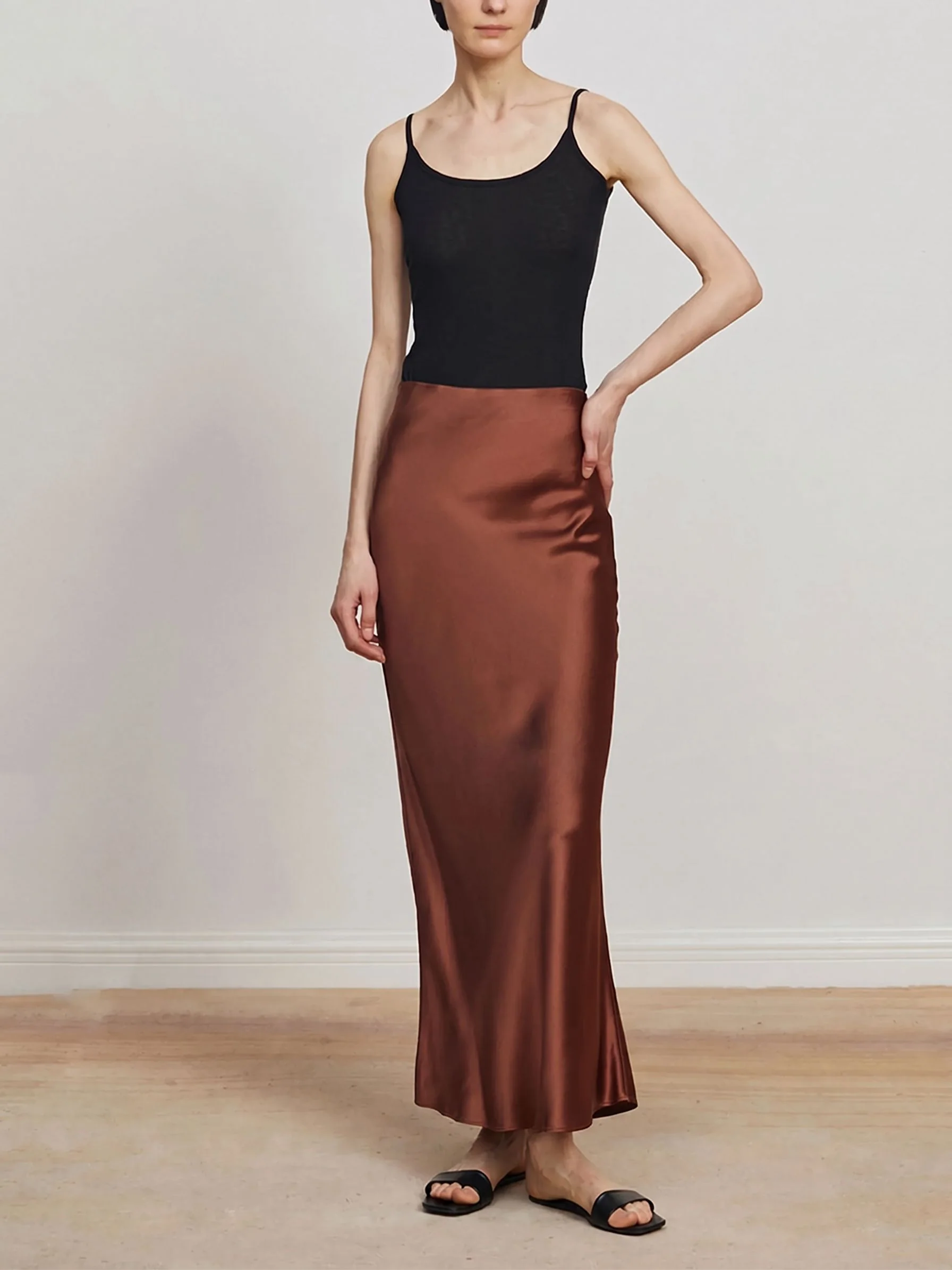 Bias Satin Maxi Skirt - Image 3