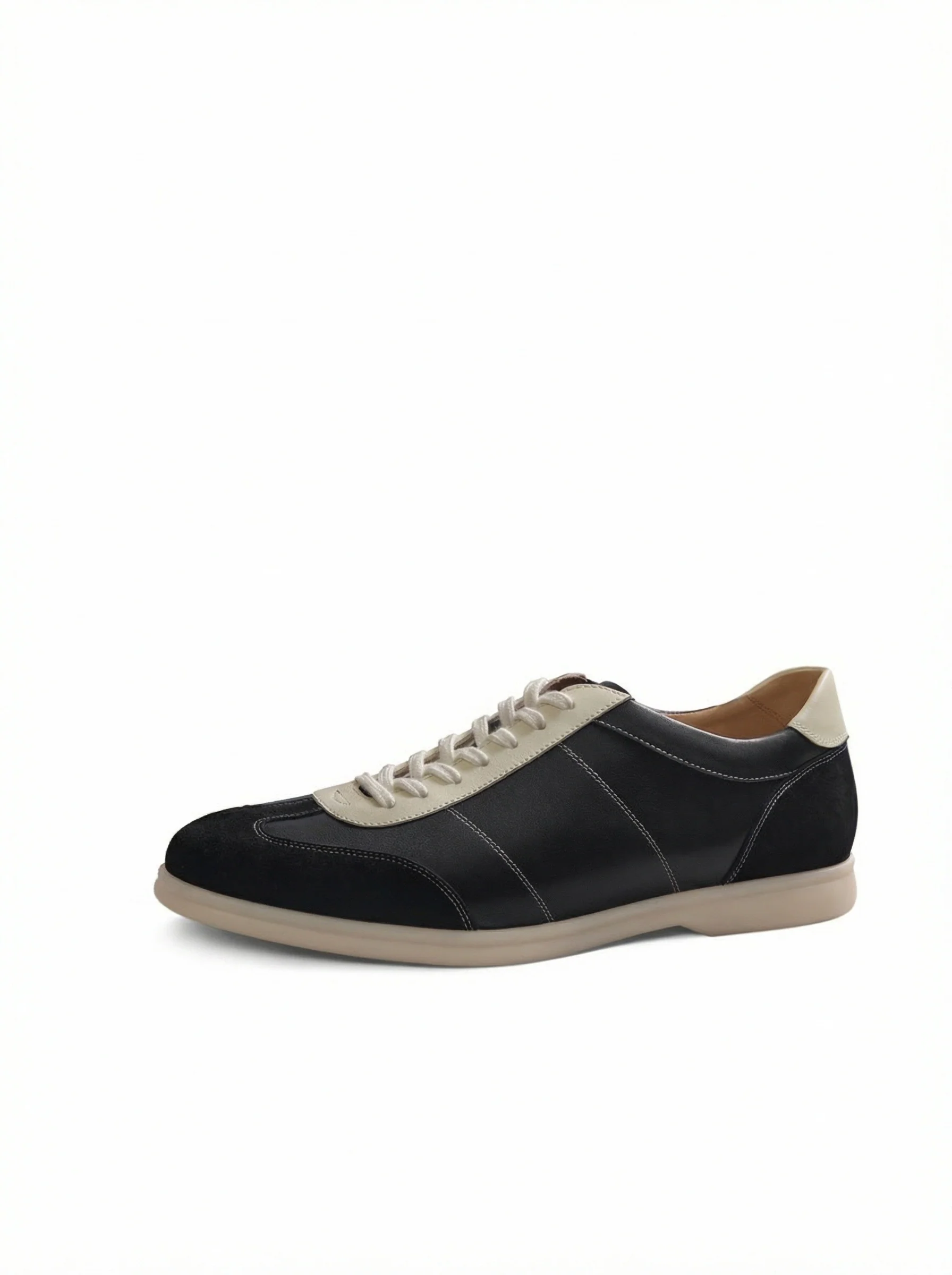 Black Calf Leather Retro Sneaker