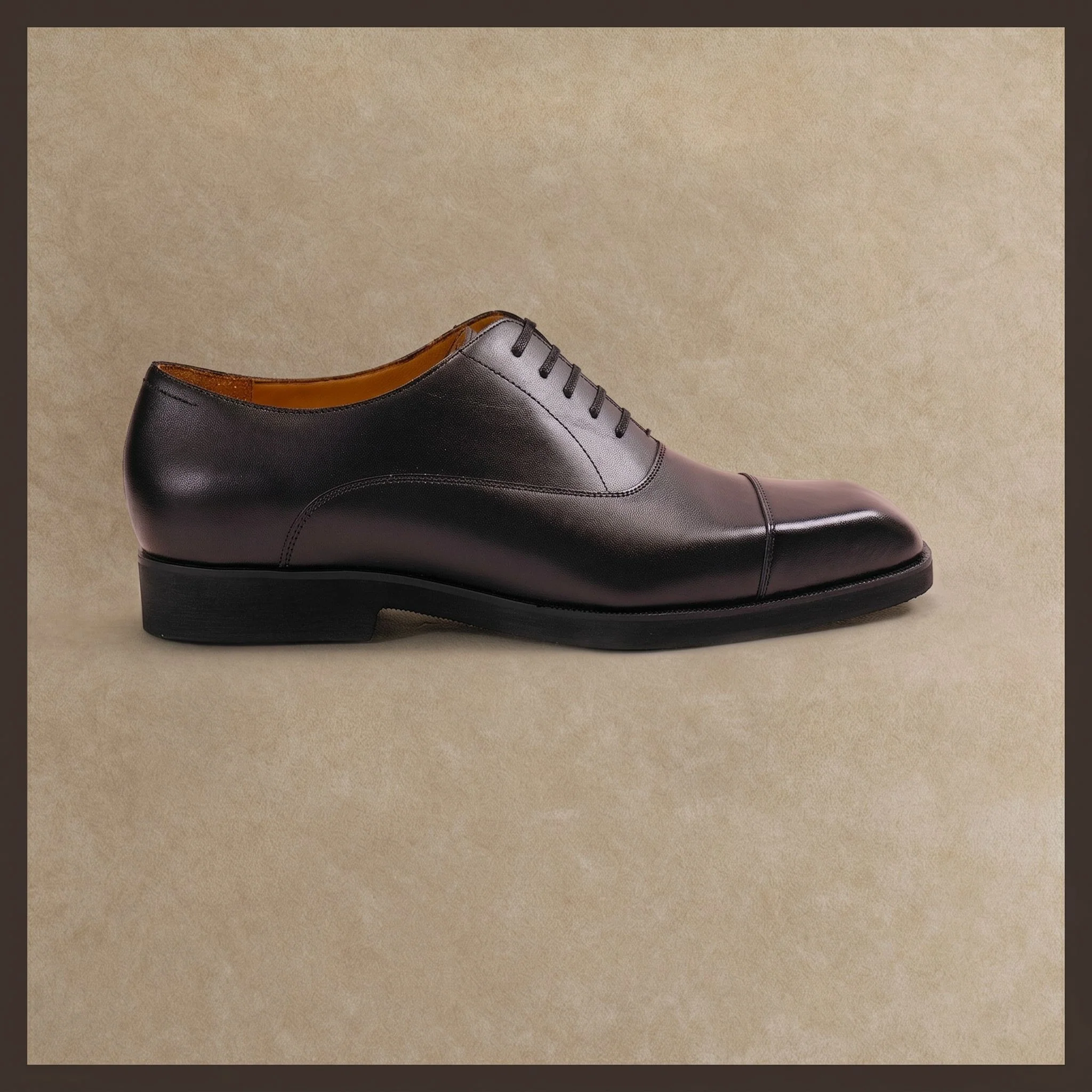 Black Cap-Toe Oxford