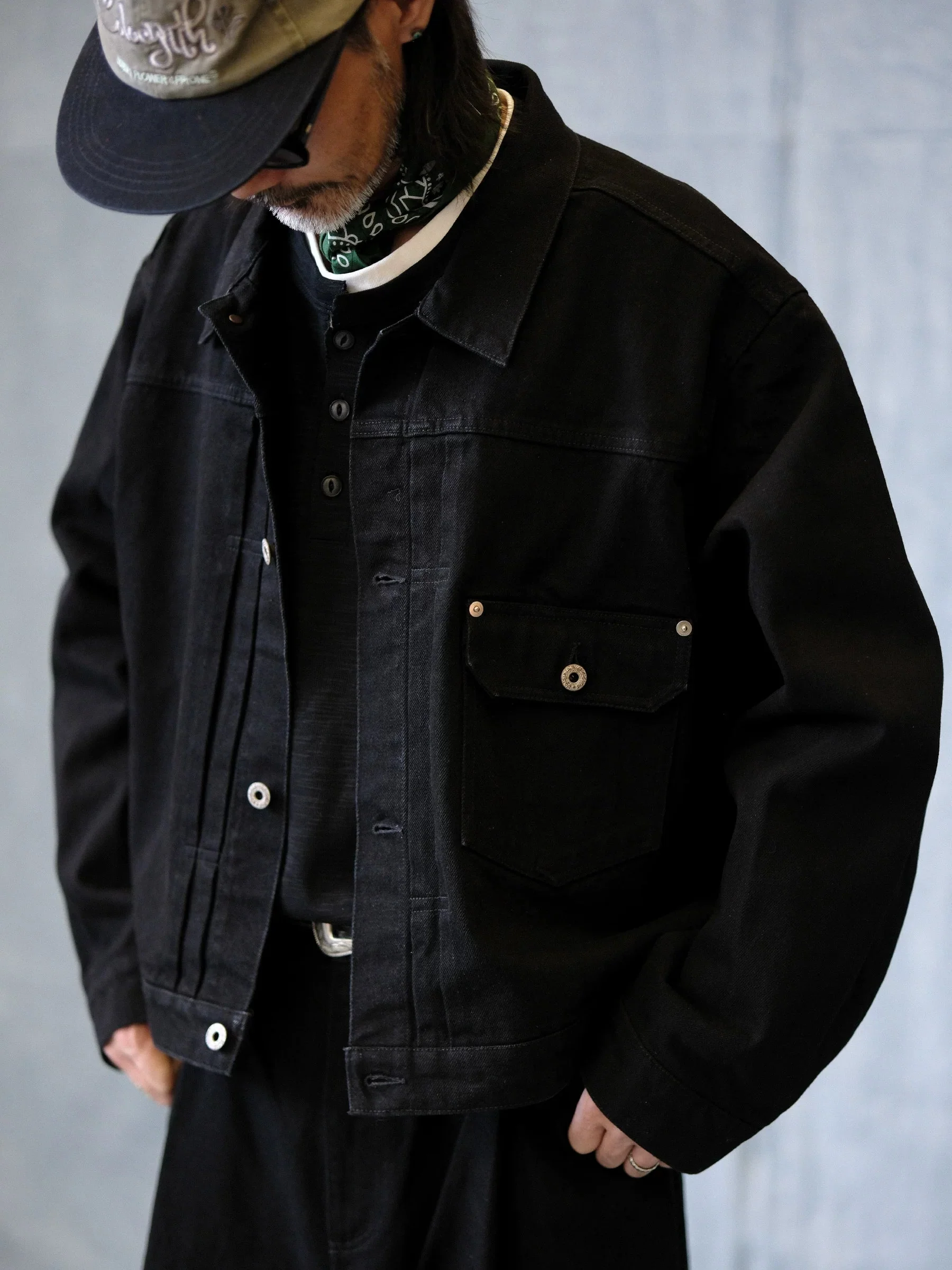 Black Denim Trucker Jacket