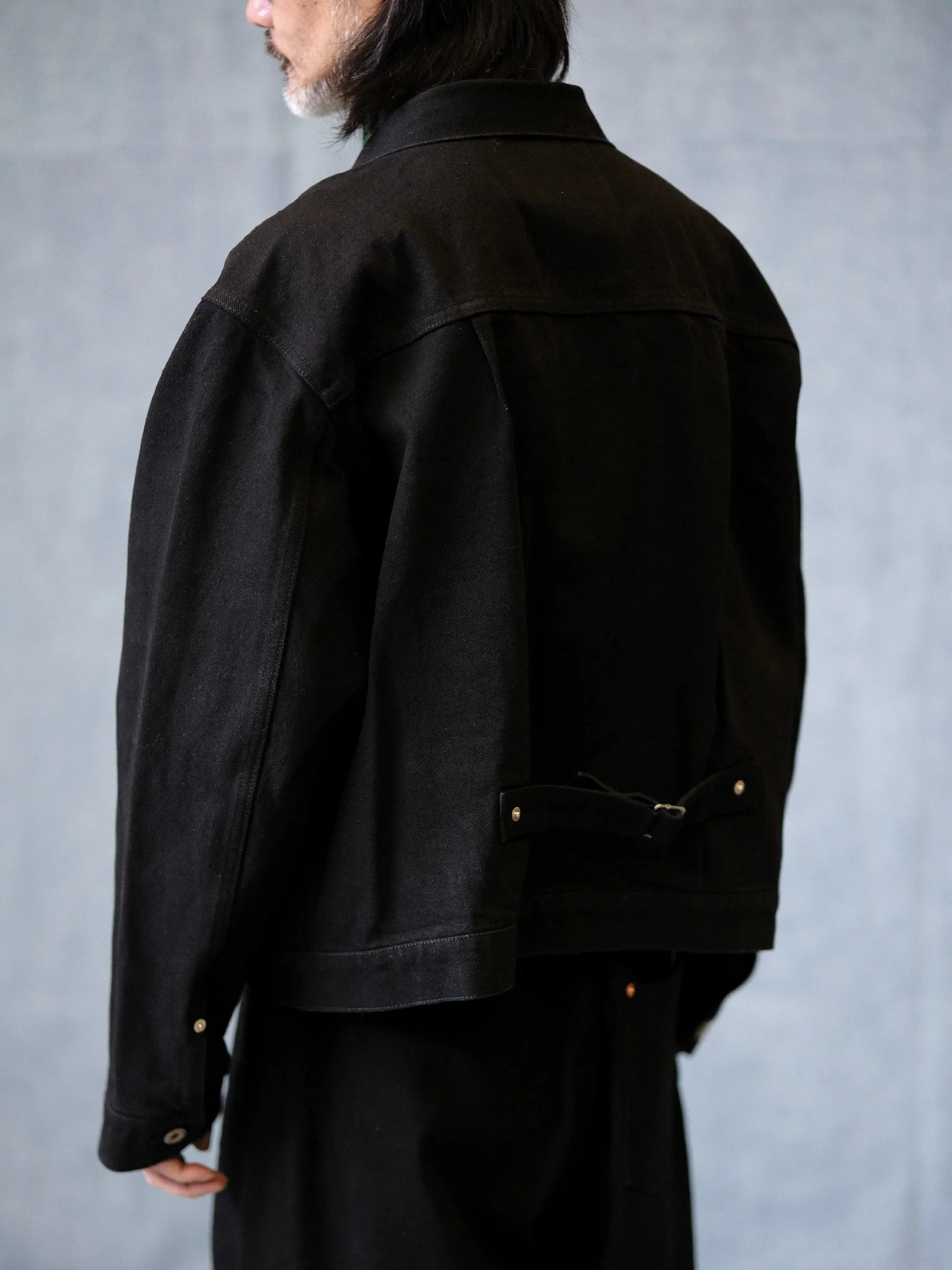 Black Denim Trucker Jacket - Image 4