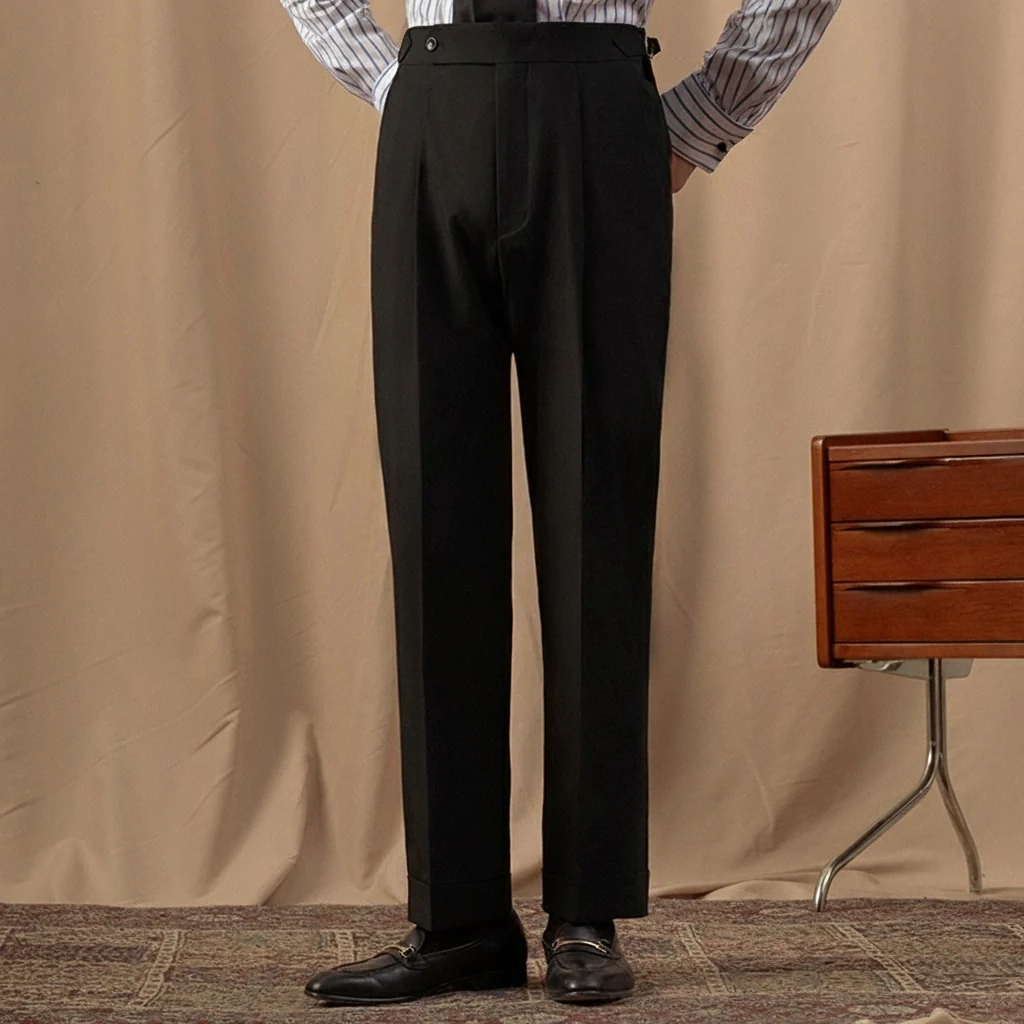 Black High-Waisted Trousers