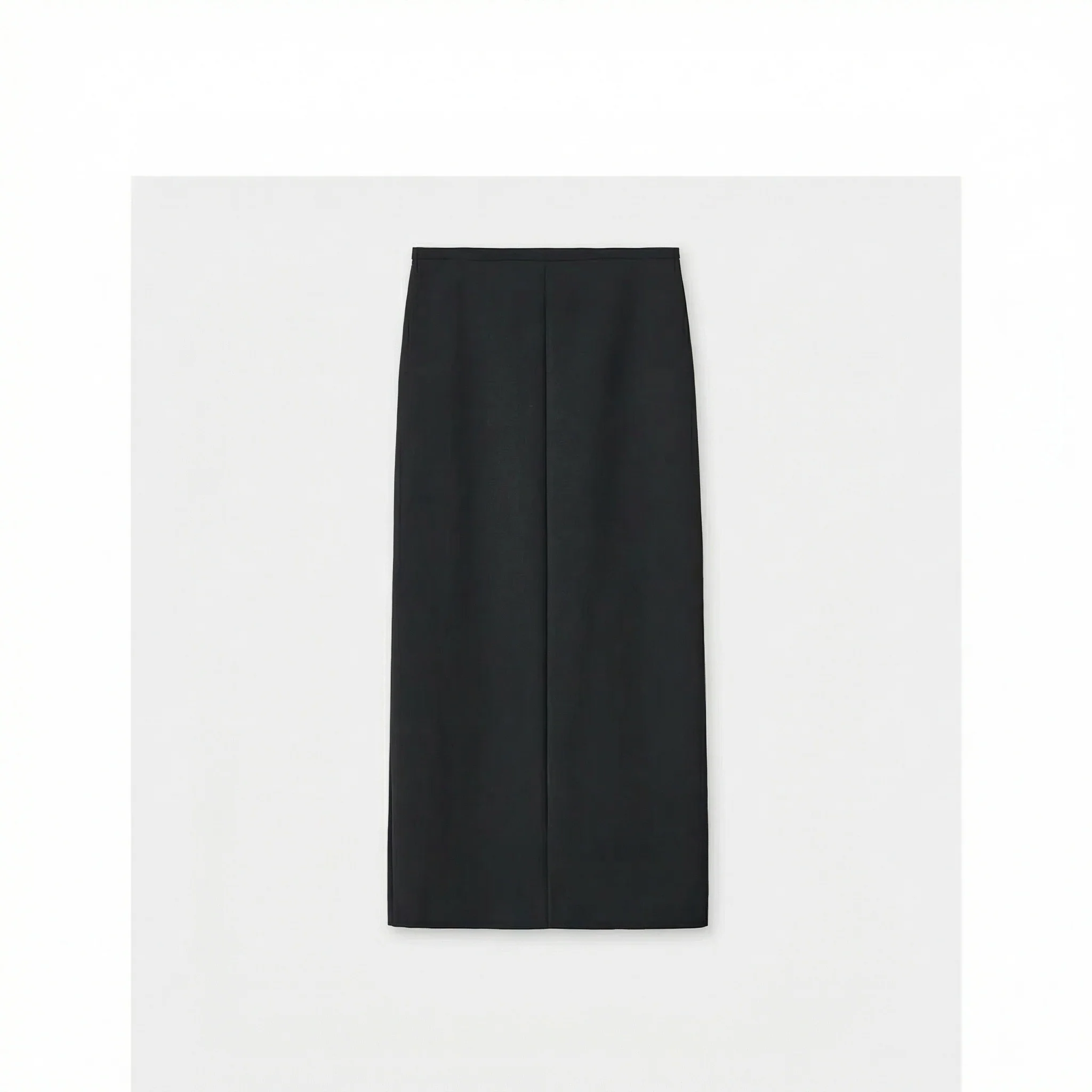 Black Knee-Length Slit Skirt - Image 3