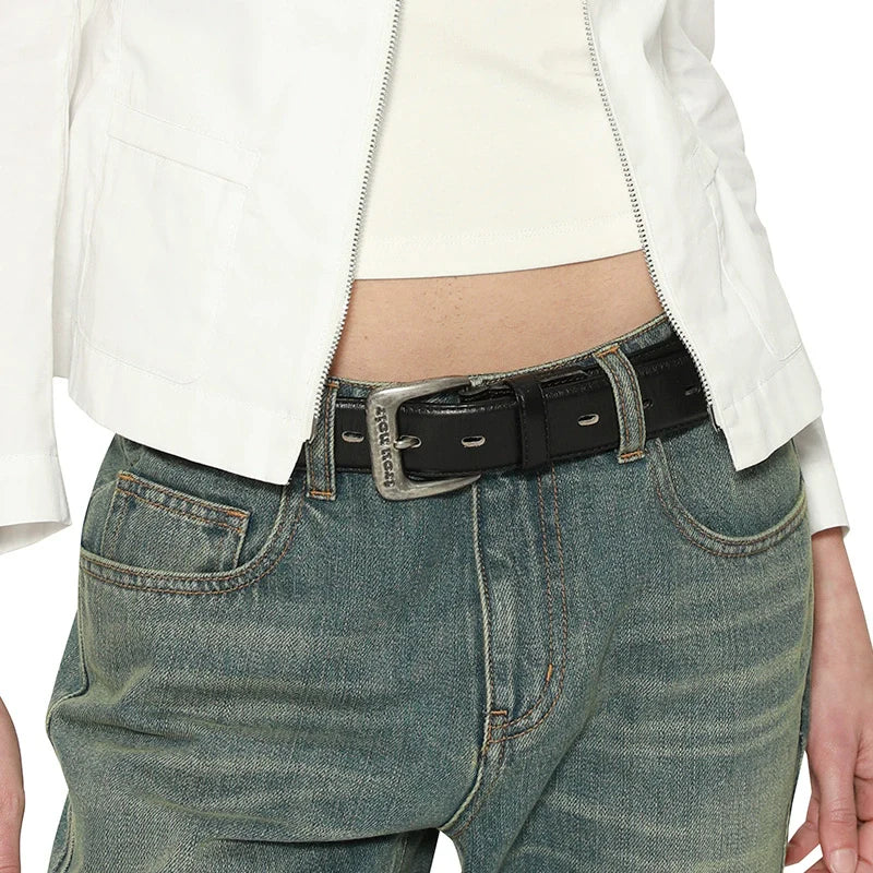 Black Leather Belt - Image 4