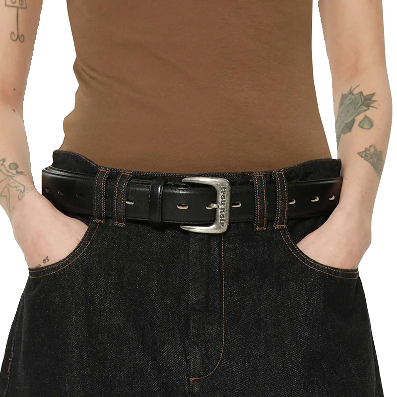 Black Leather Belt - Image 5