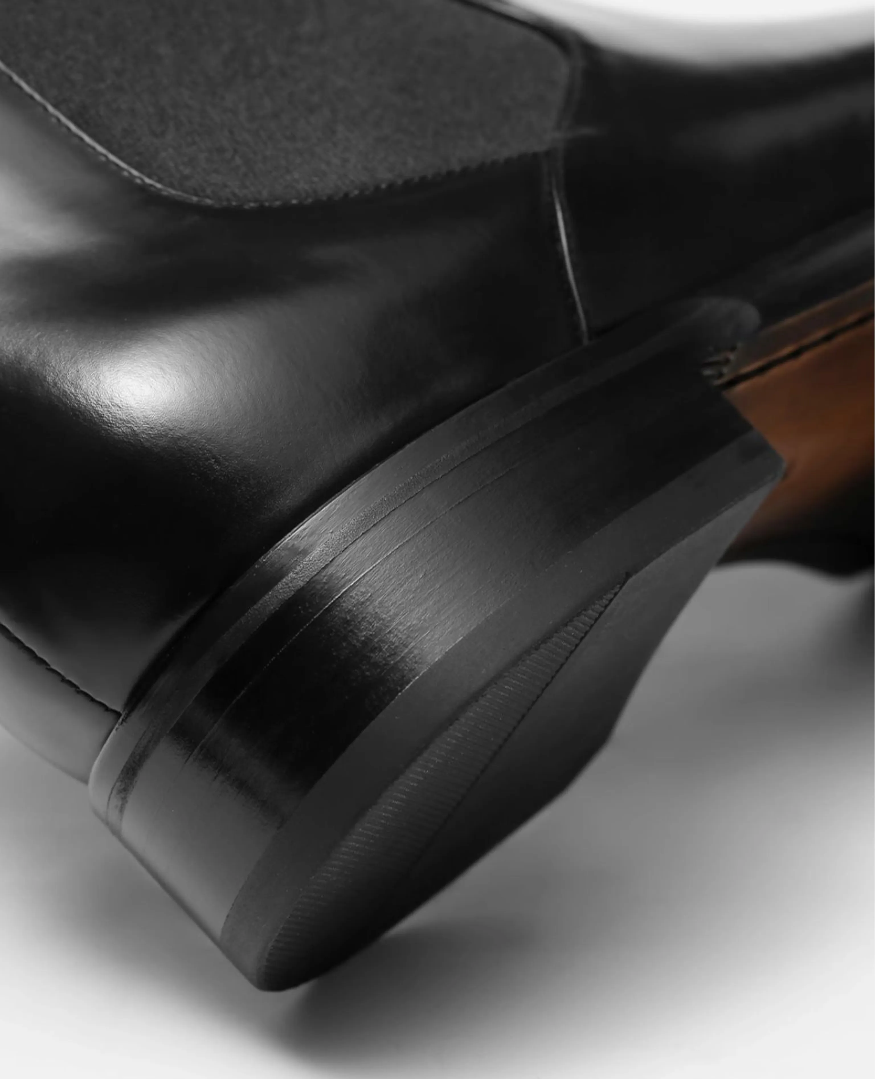 Black Leather Chelsea Boots - Image 5
