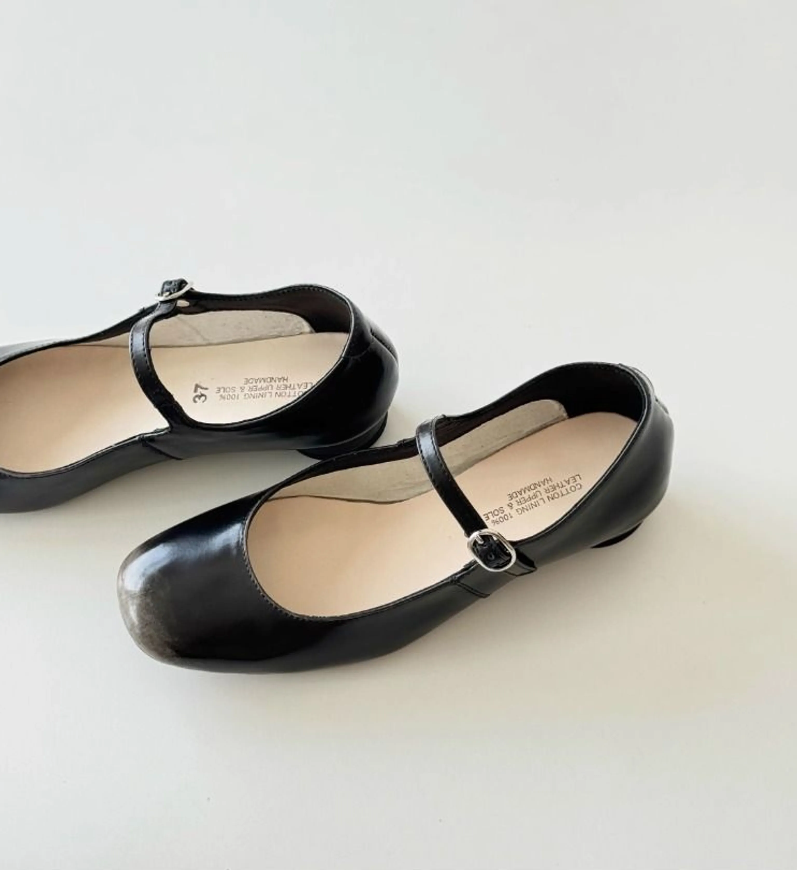 Black Leather Mary Jane Shoes - Image 2
