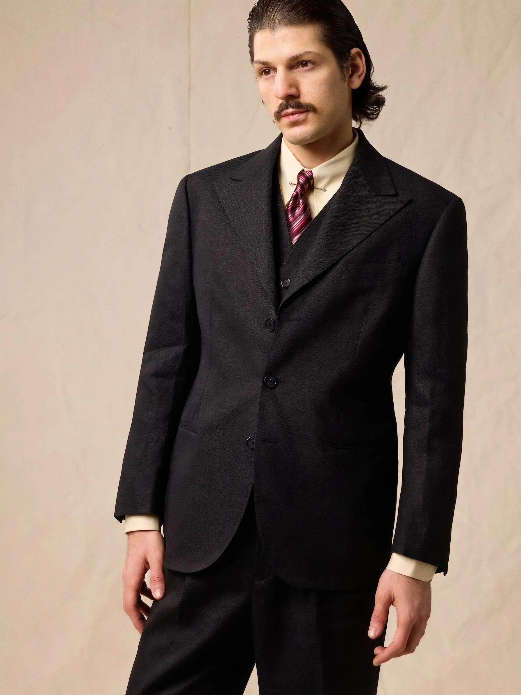 Black Linen Suit - Image 3
