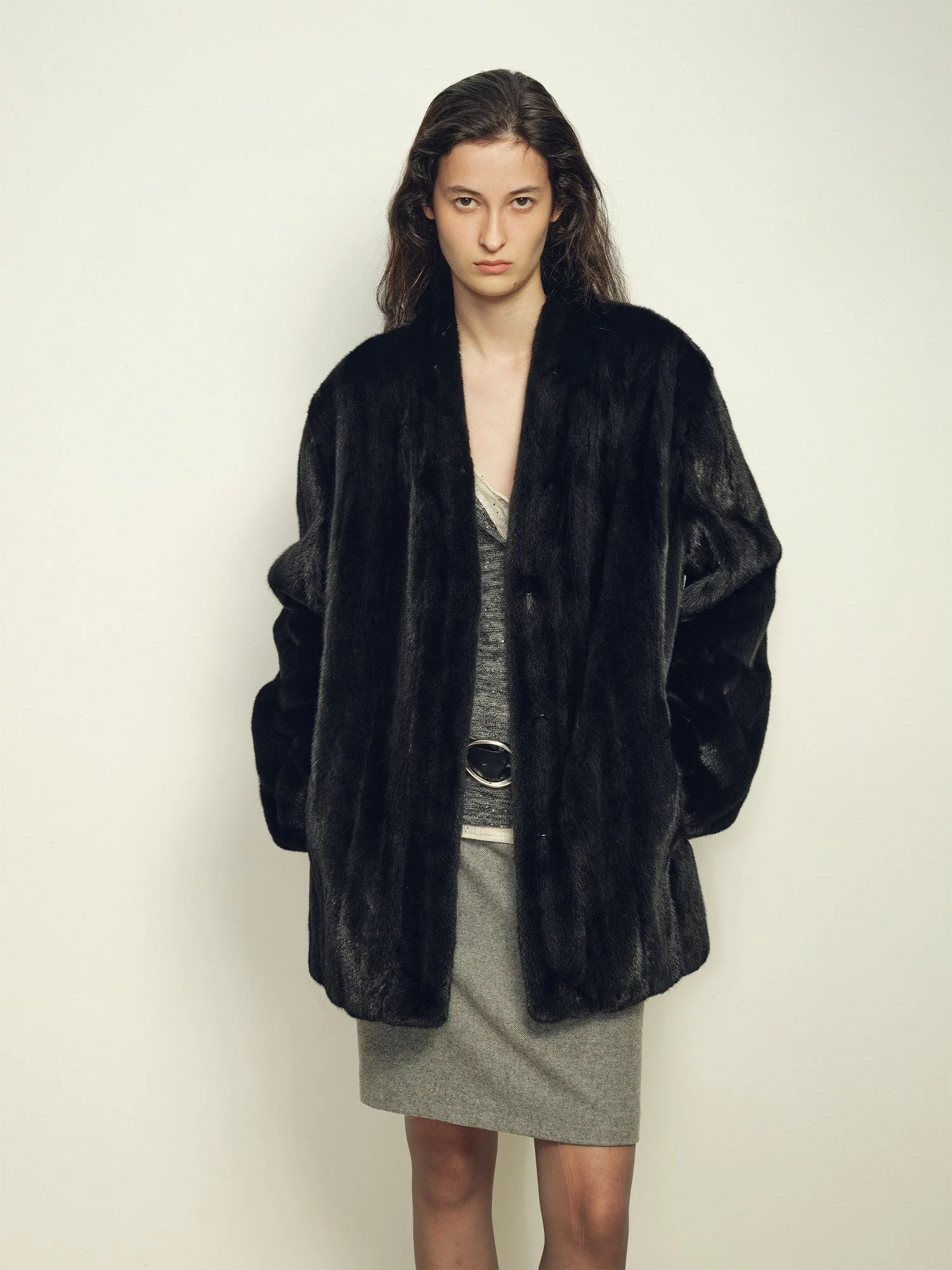 Black Mink Coat - Image 2