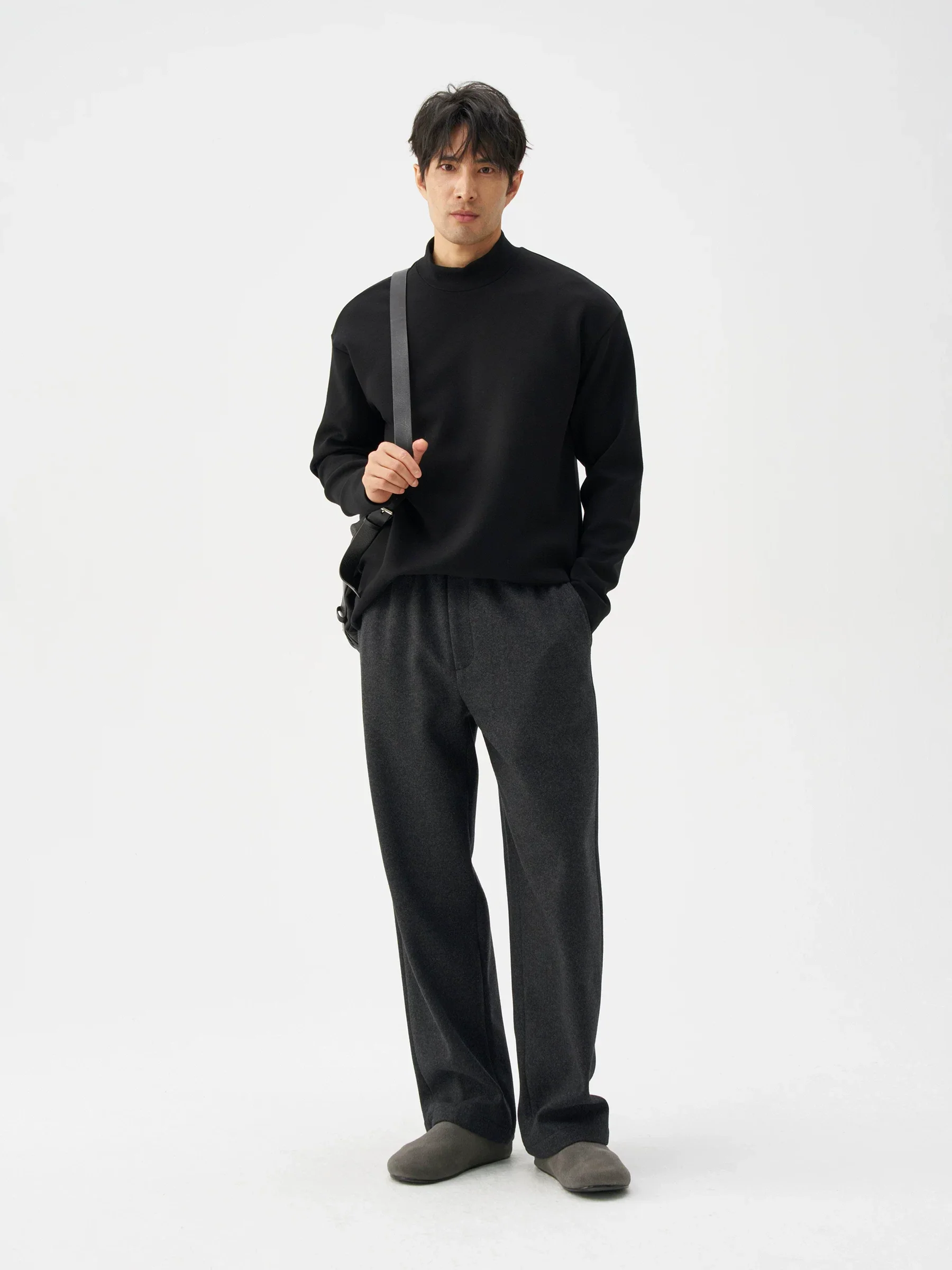 Black Mockneck Pullover