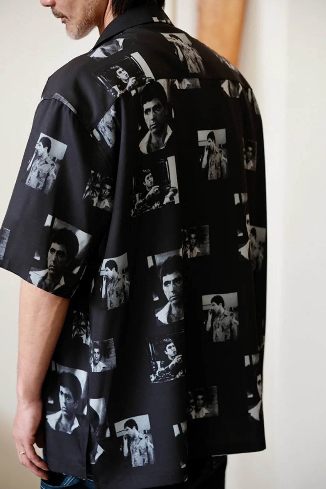 Black Monochrome Collage Shirt - Image 3